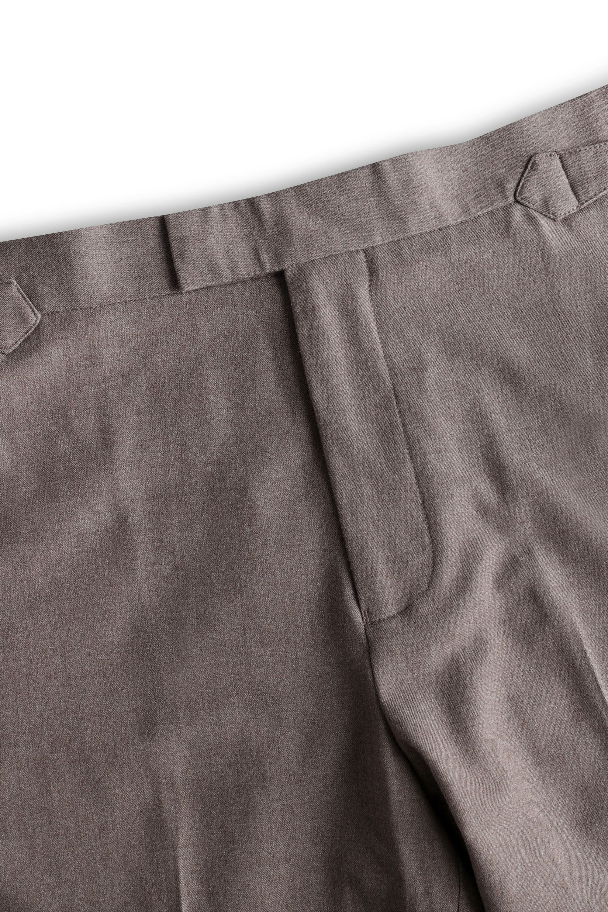 Tristan Soft Tailored Trousers With Adjusters - Taupe Marl