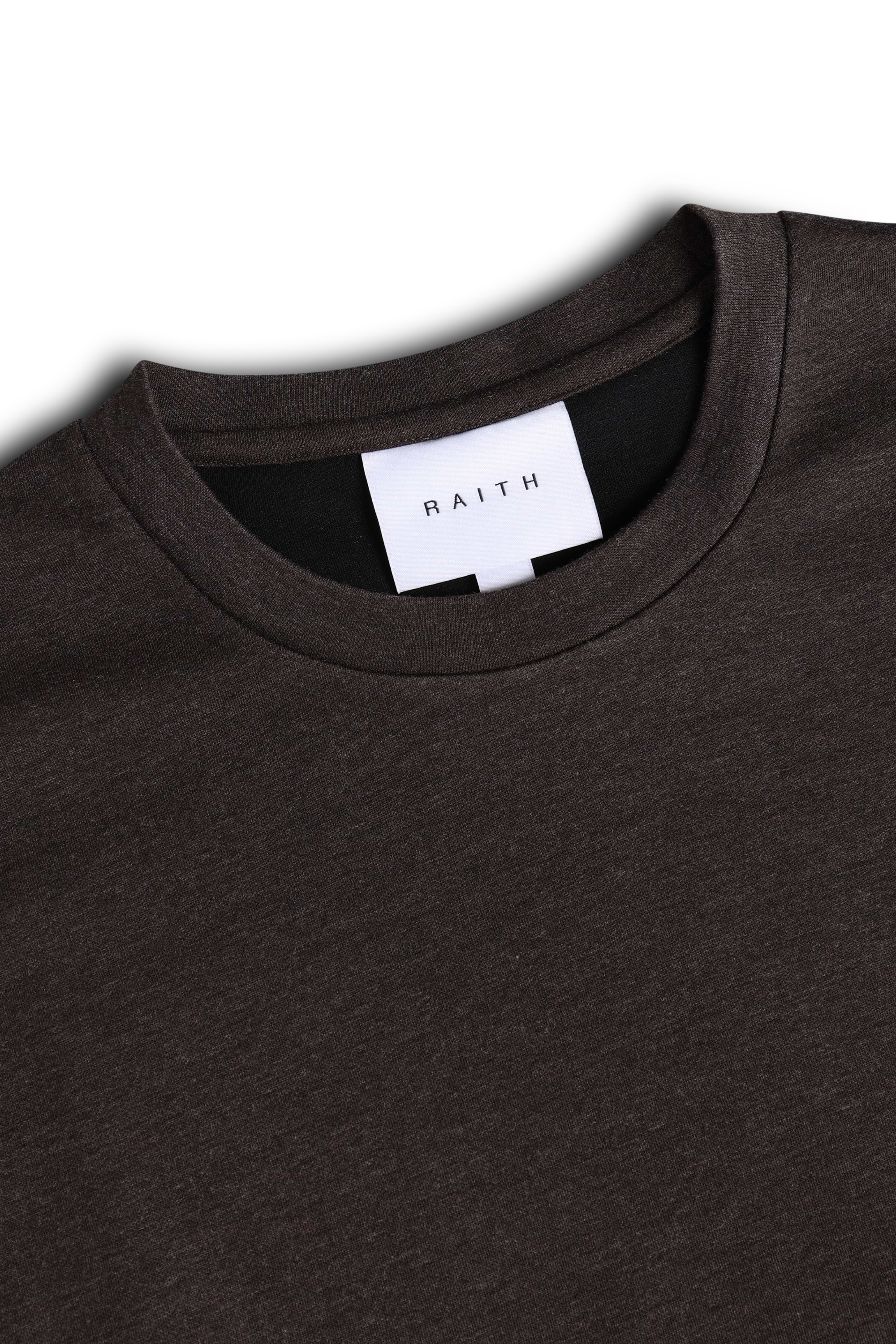 Long Sleeve Relaxed T-Shirt - Brown Marl