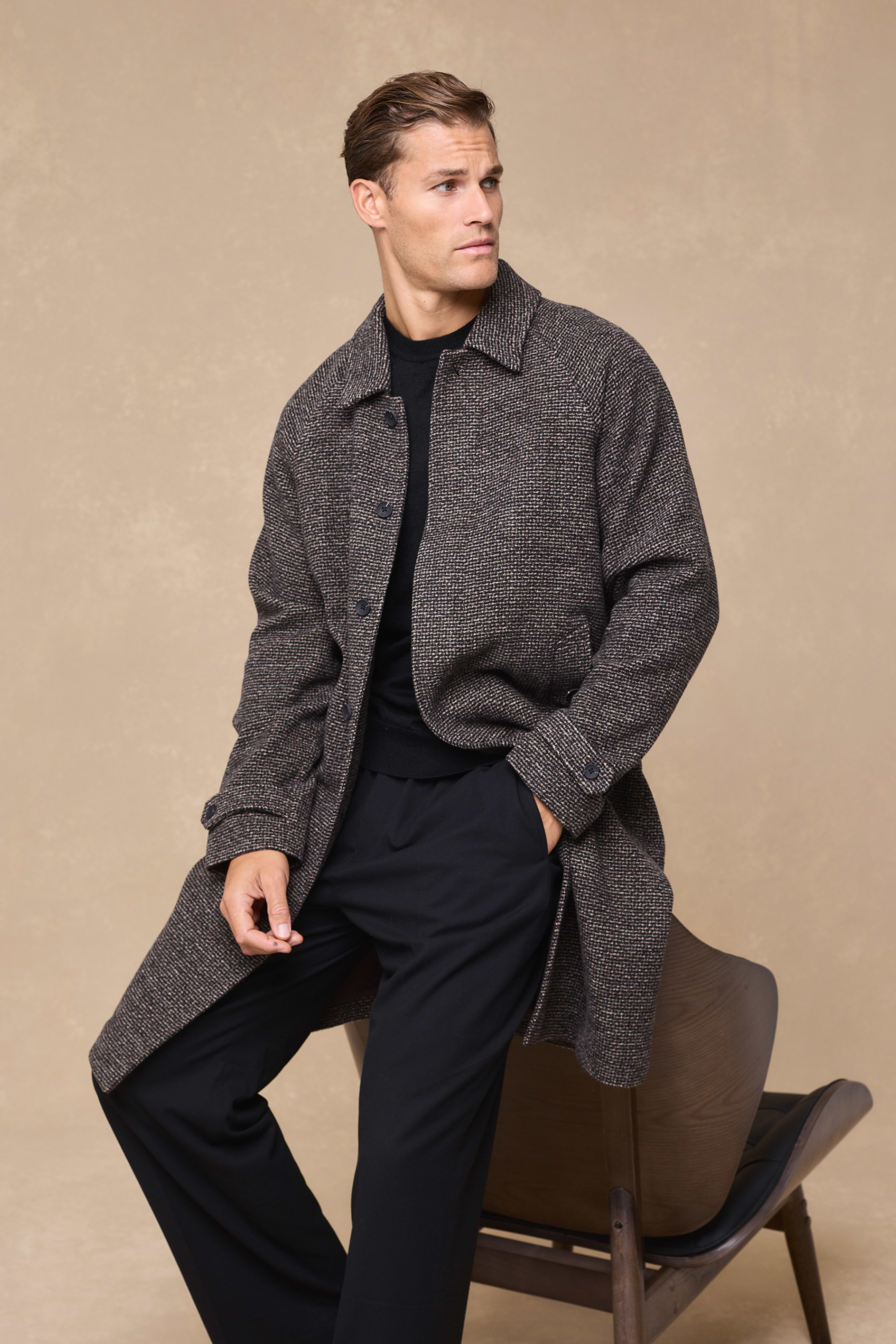 Rune Car Coat - Brown Multi