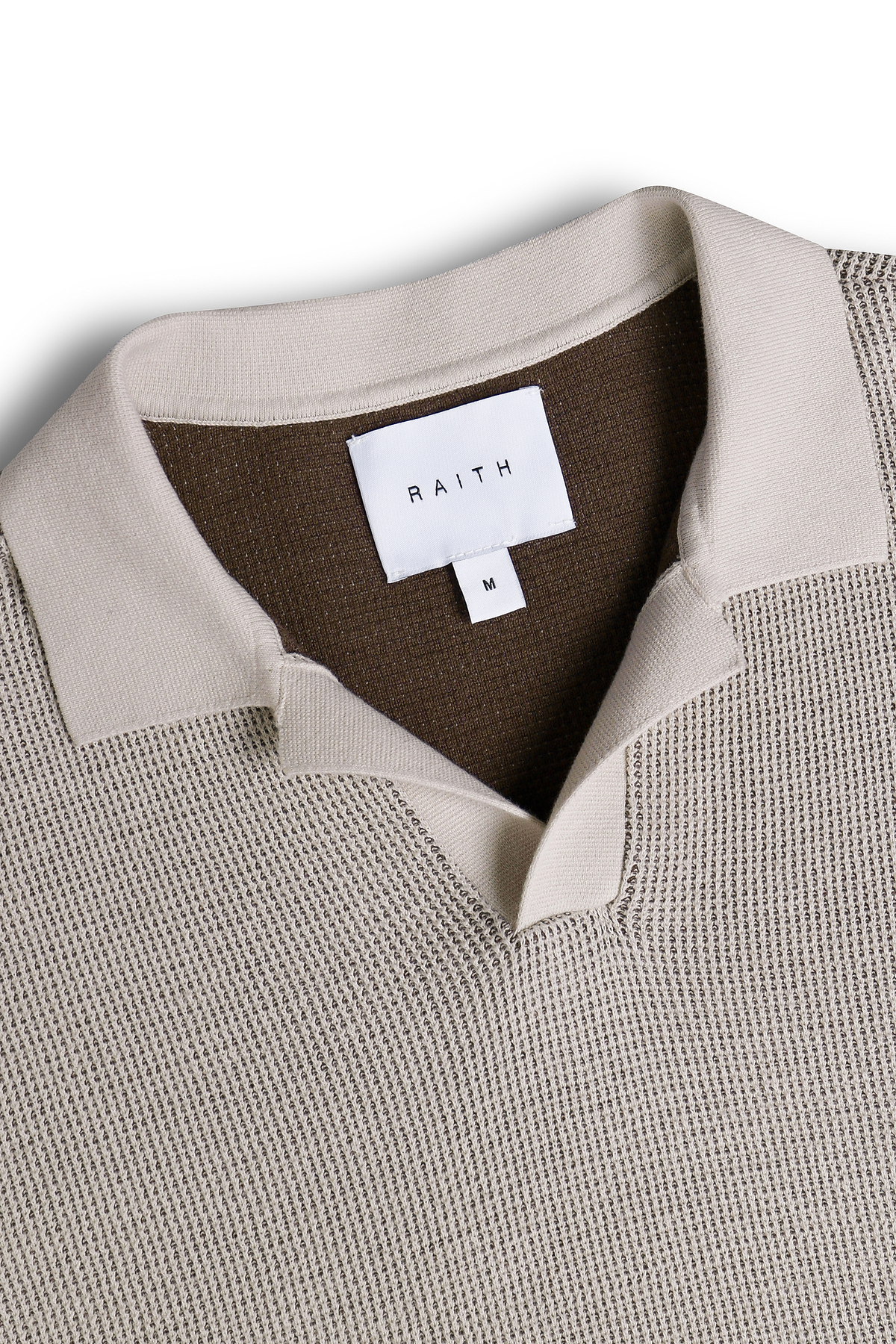 Oscar Two Tone Double Knit Polo Shirt - Neutral
