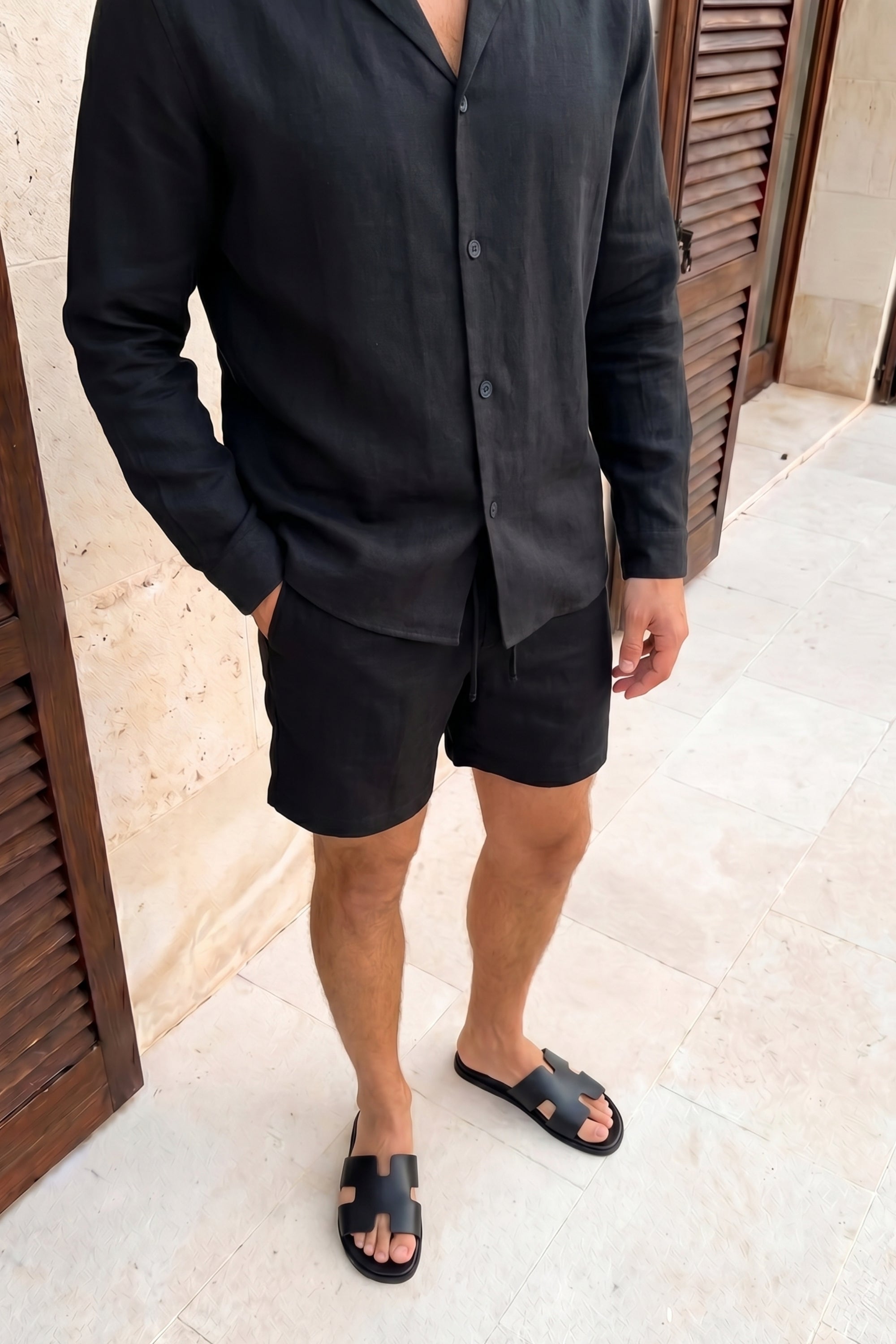 Cami Linen Short - Black