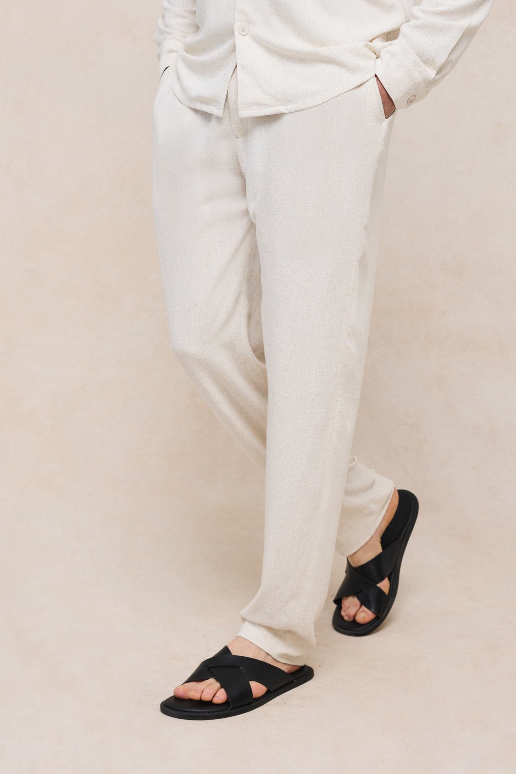 Cami Linen Straight Leg Trouser - Oatmeal