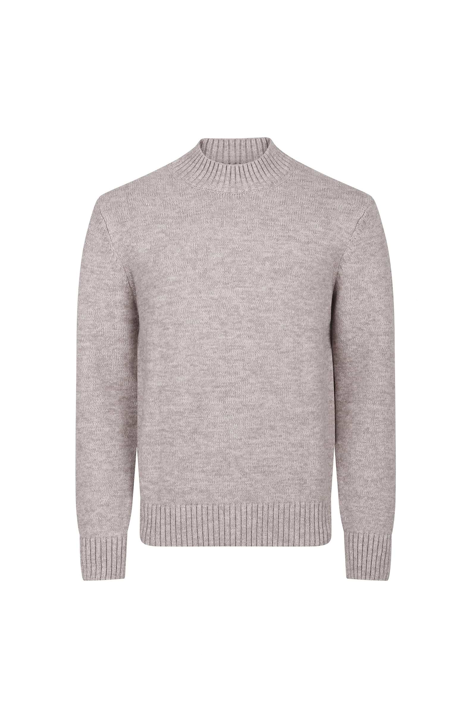 Delphi Crew Neck Knit - Light Brown Marl