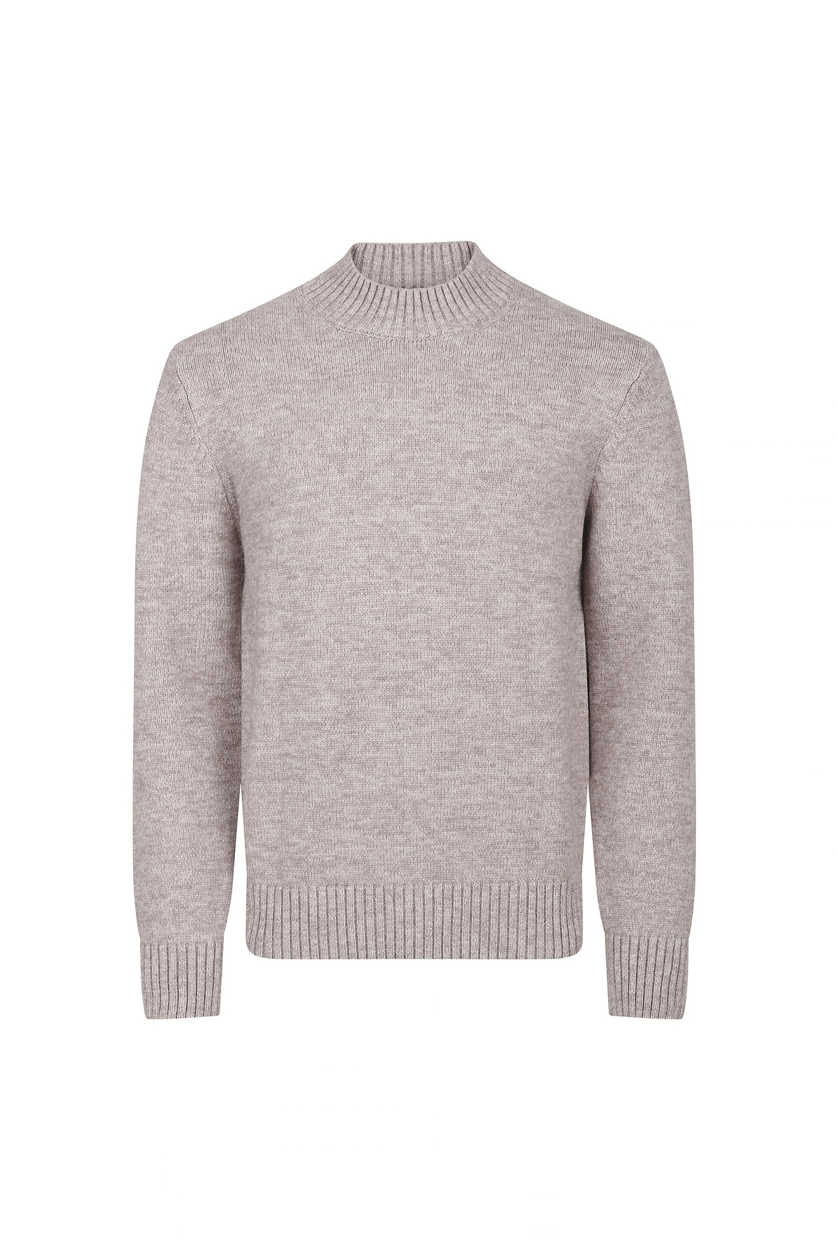 Delphi Crew Neck Knit - Light Brown Marl