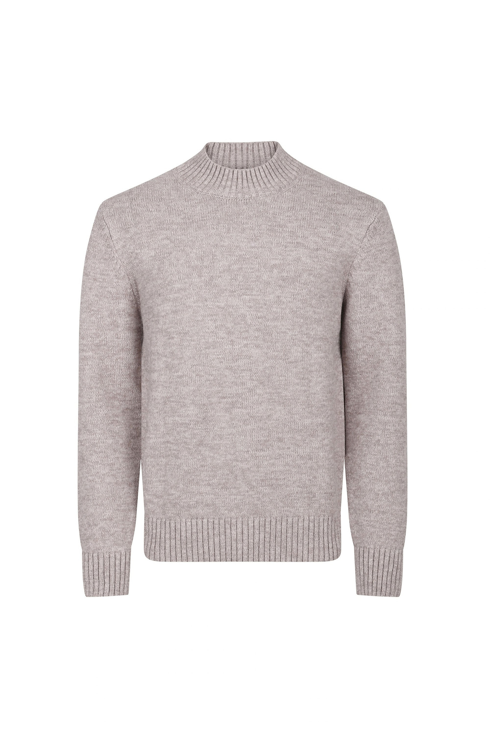 Delphi Crew Neck Knit - Light Brown Marl