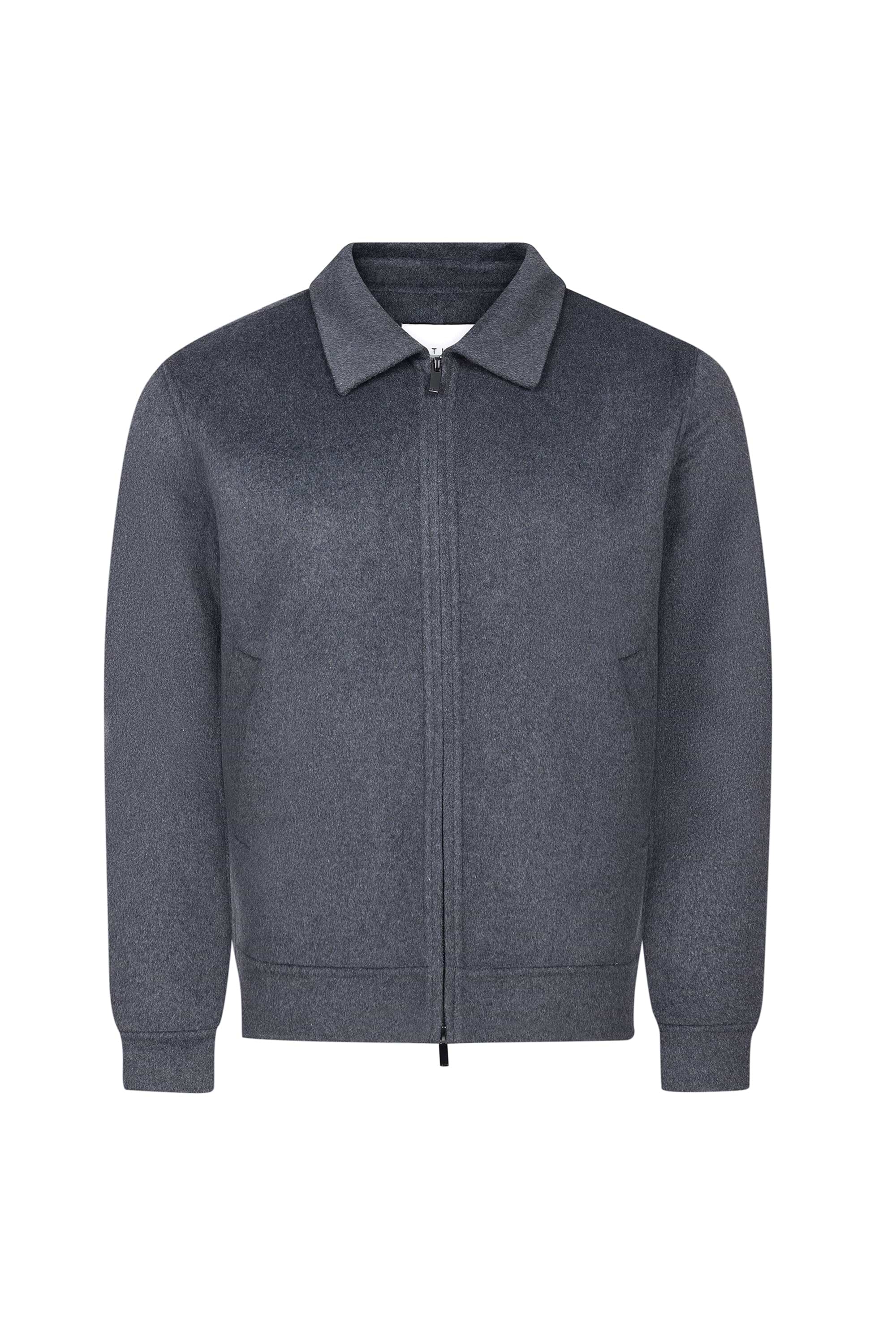 Finn Splittable Seam Zip Through Jacket - Grey Marl