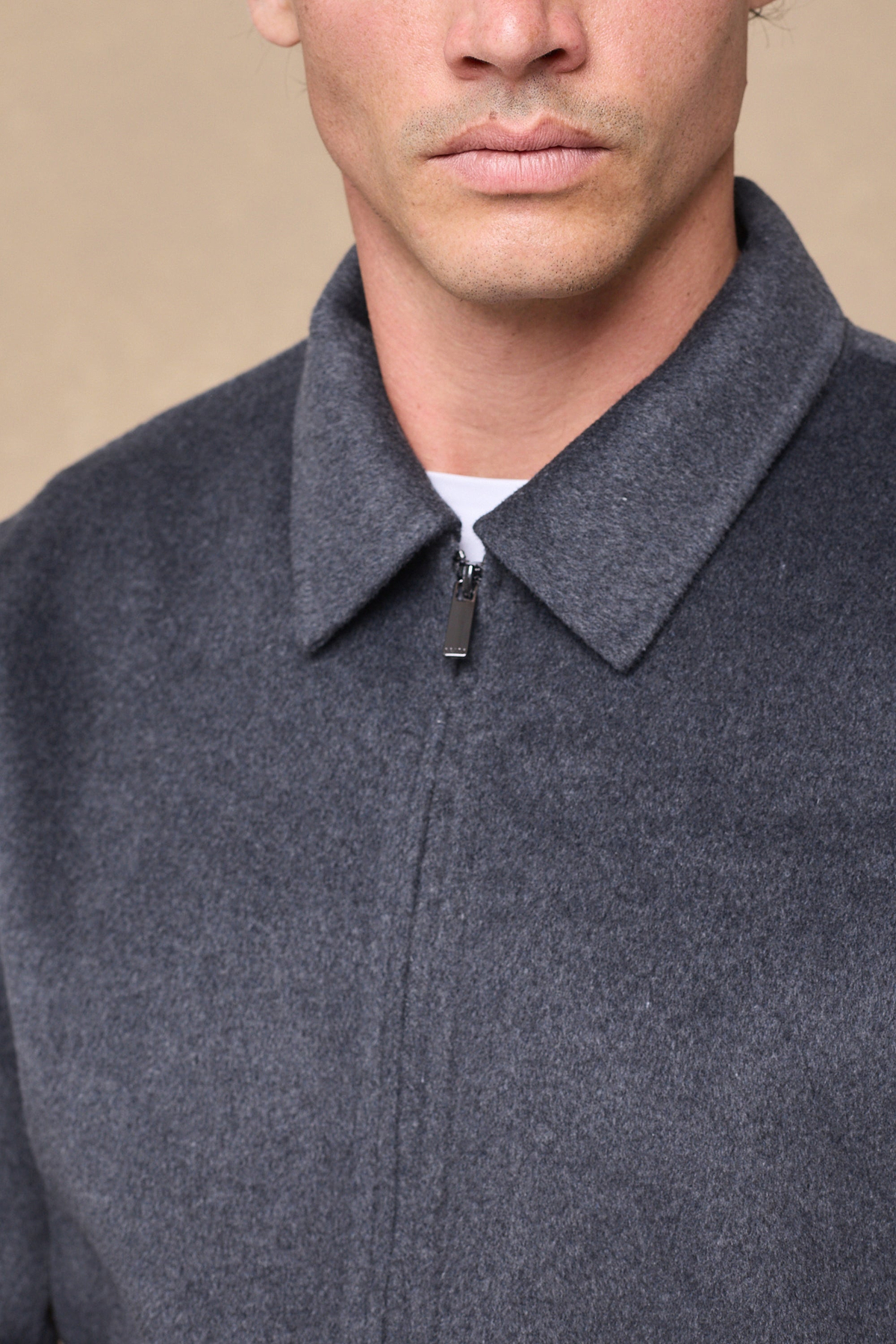 Finn Splittable Seam Zip Through Jacket - Grey Marl