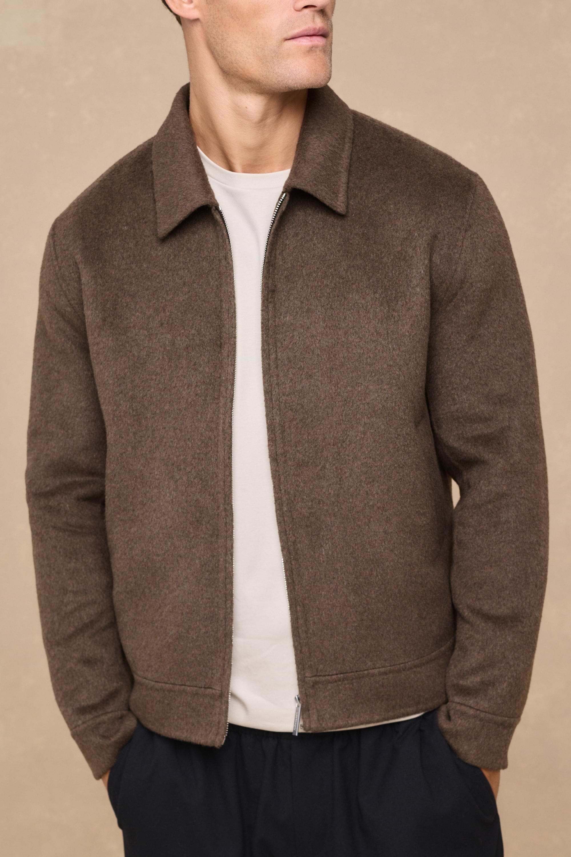 Finn Splittable Seam Zip Through Jacket - Khaki
