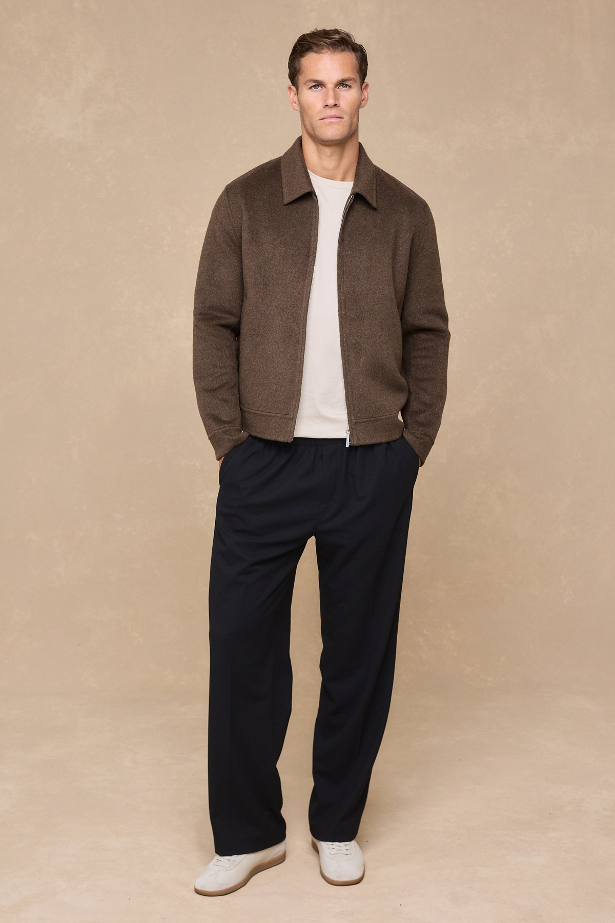 Finn Splittable Seam Zip Through Jacket - Khaki