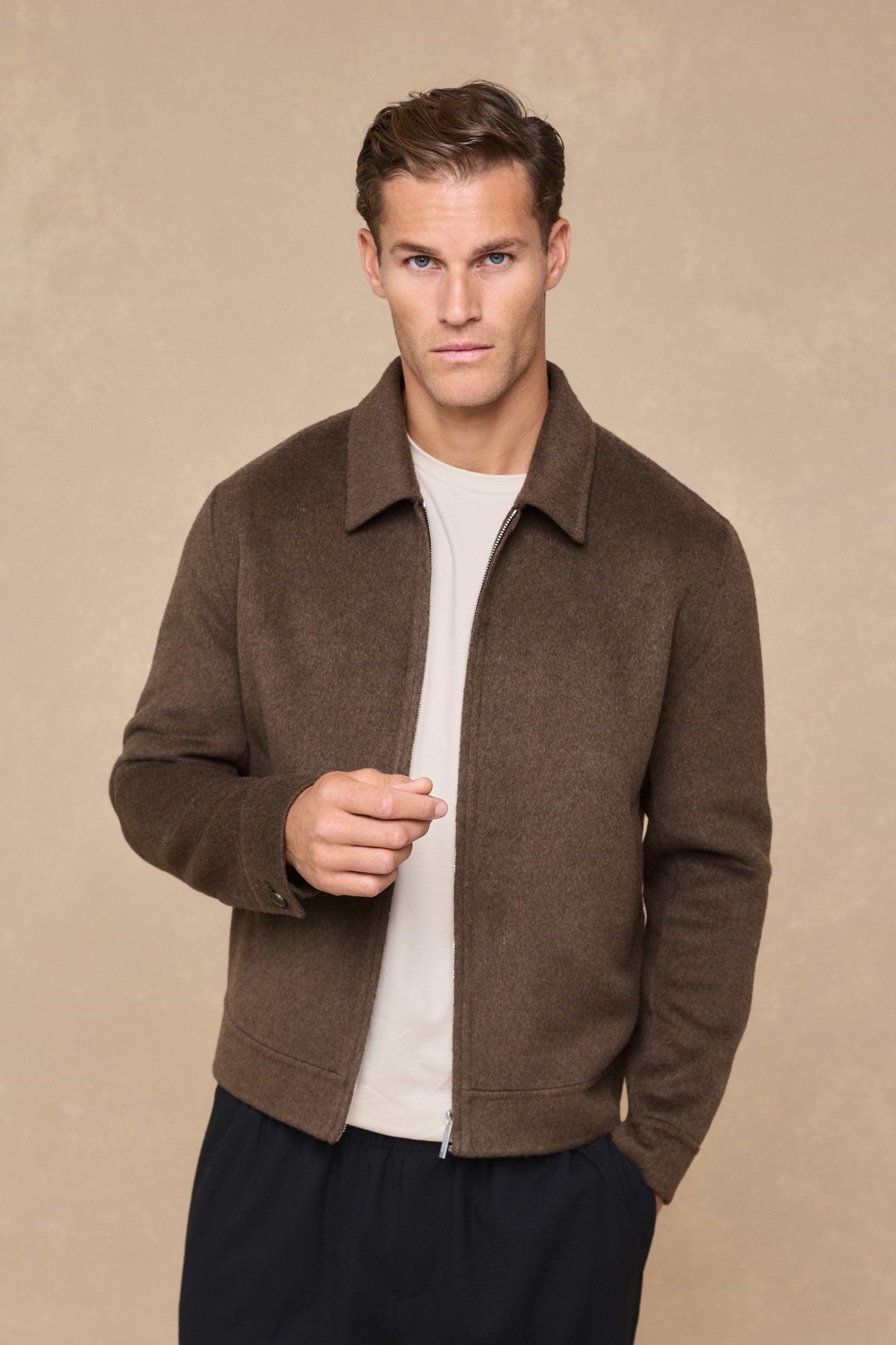 Finn Splittable Seam Zip Through Jacket - Khaki