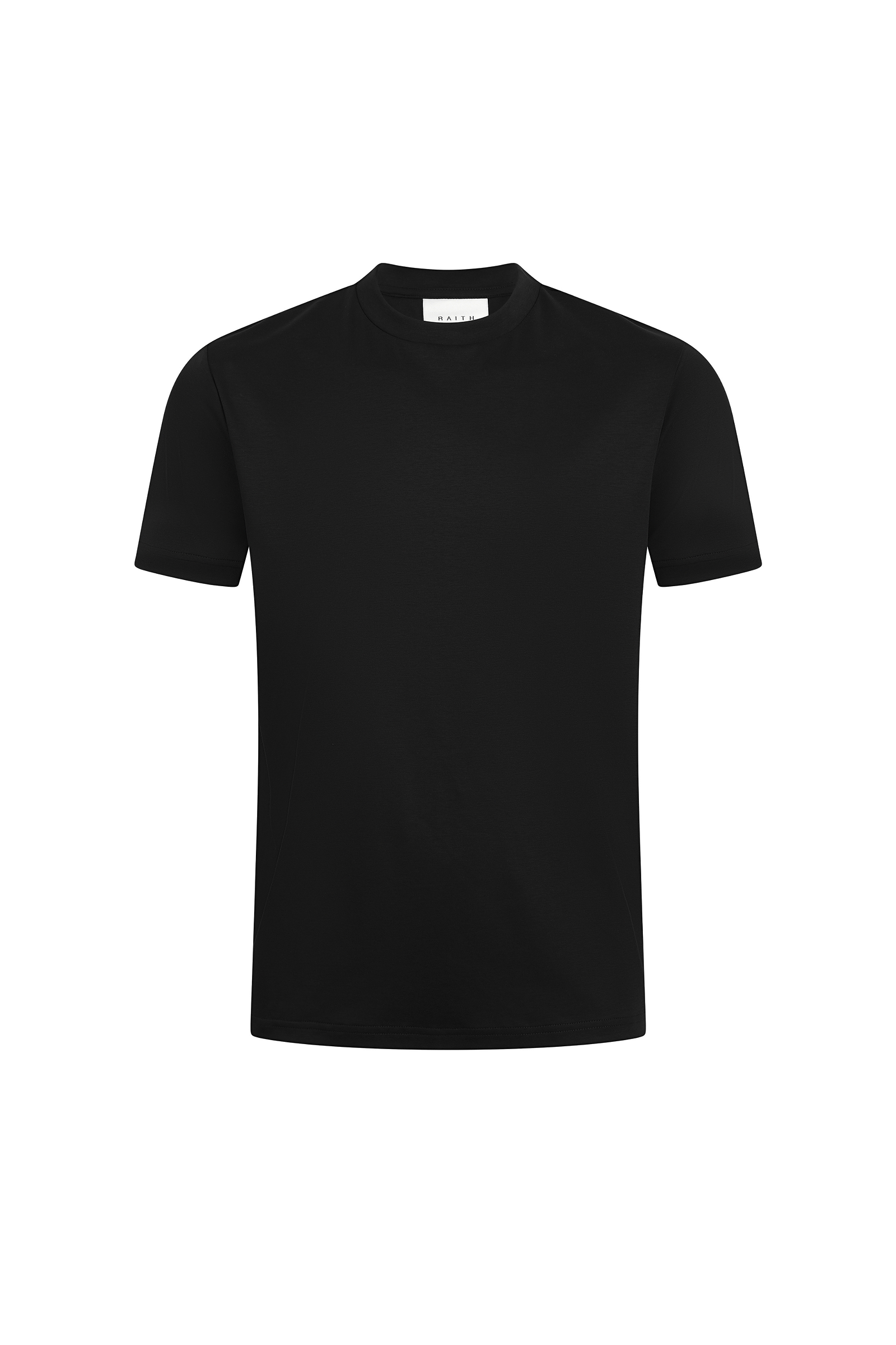 Luxuriöses, merzerisiertes T-Shirt - Schwarz