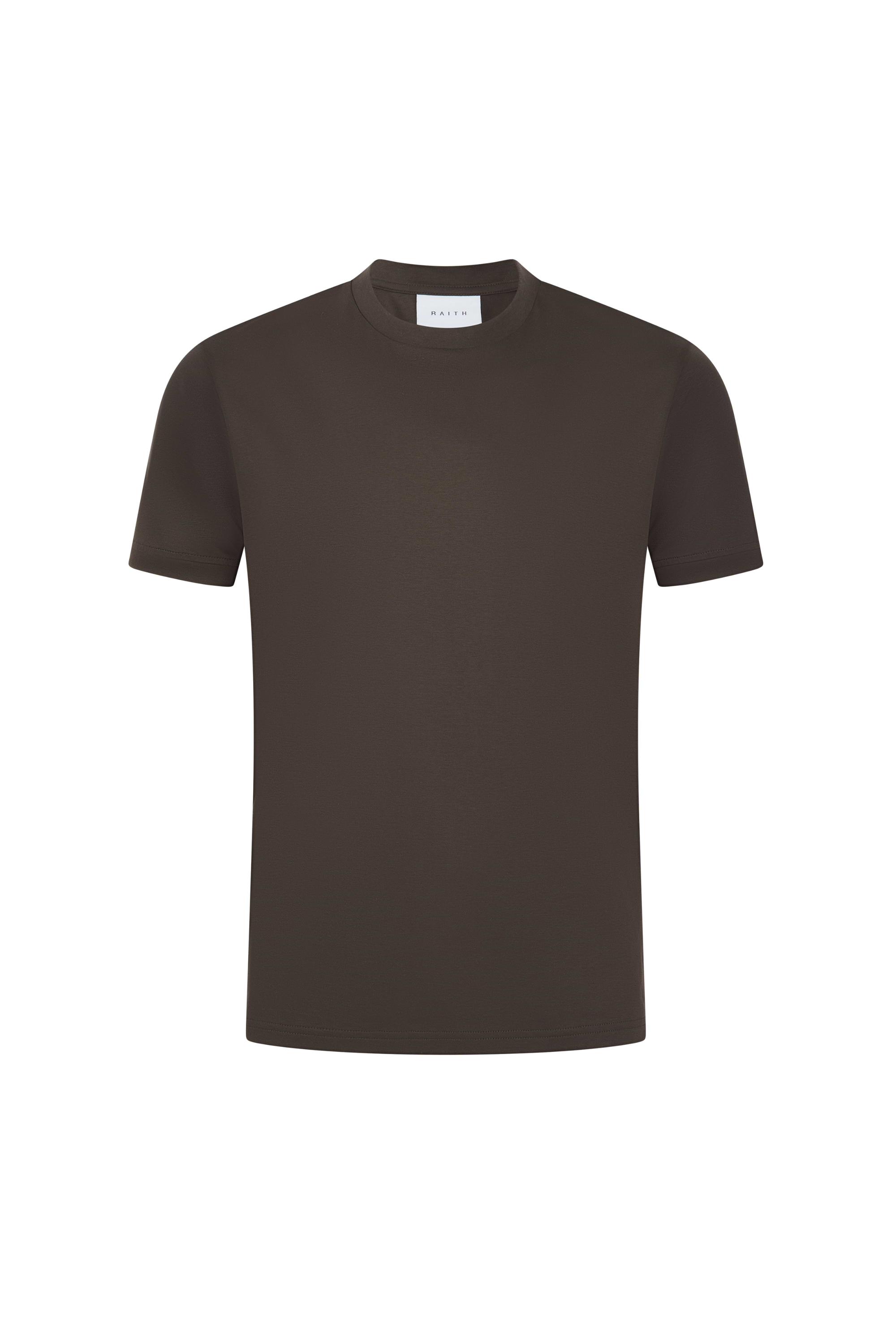 Luxe Mercerised T-Shirt - Brown