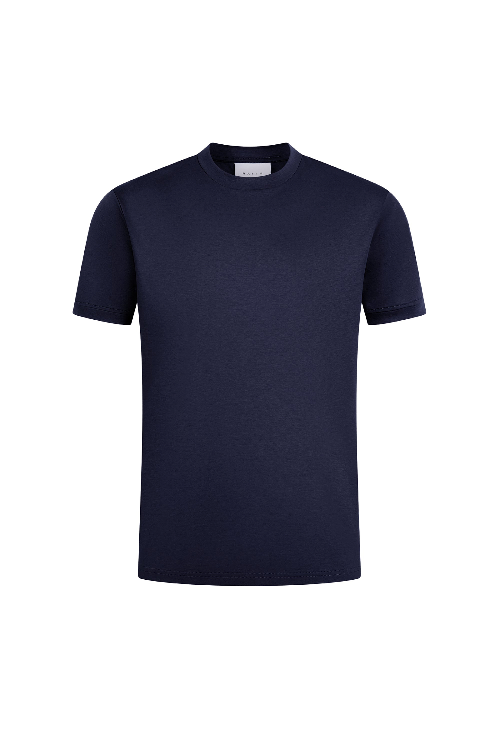 Luxuriöses merzerisiertes T-Shirt – Marineblau