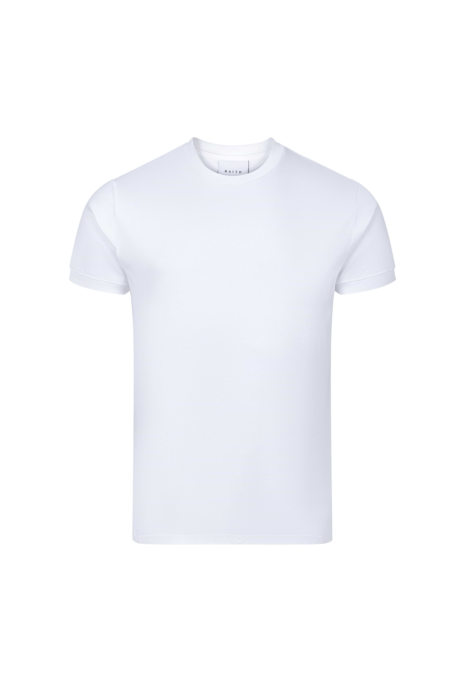 Luxuriöses, merzerisiertes T-Shirt - Weiß