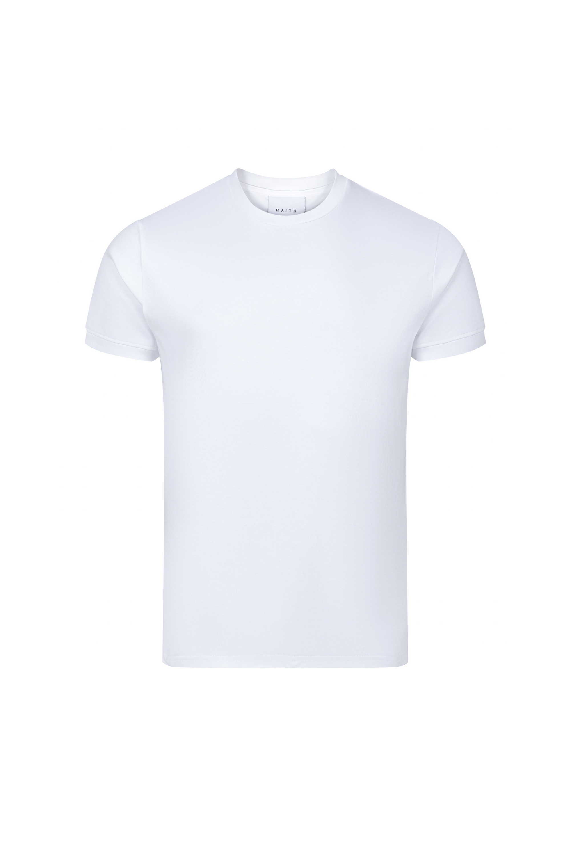 Luxuriöses, merzerisiertes T-Shirt - Weiß