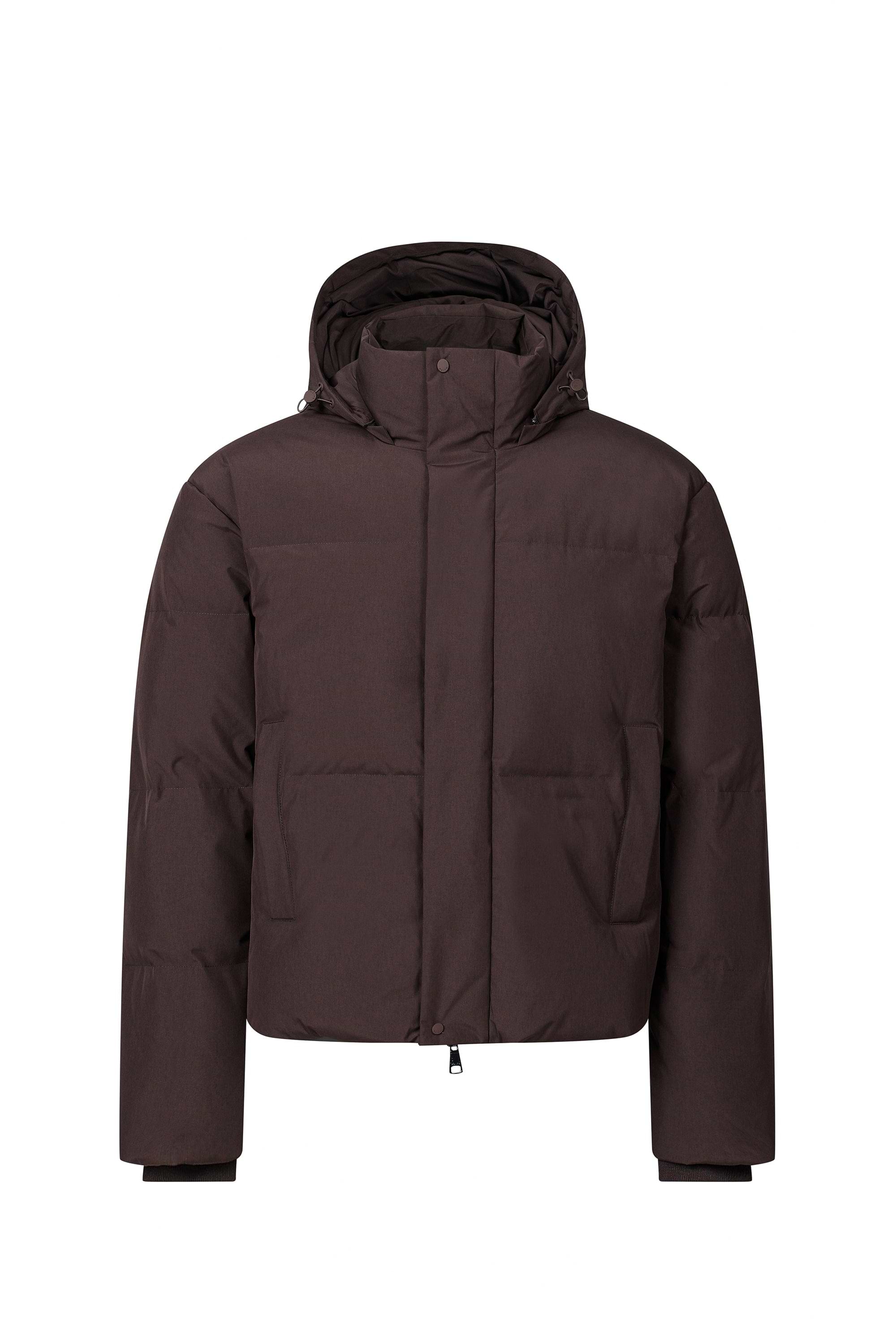 Nico Puffer Coat - Dark Brown Marl