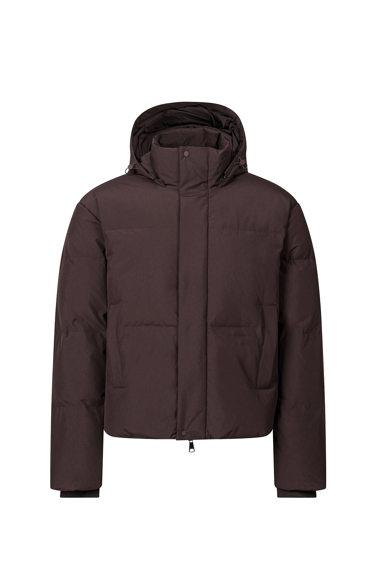 Nico Puffer Coat - Dark Brown Marl