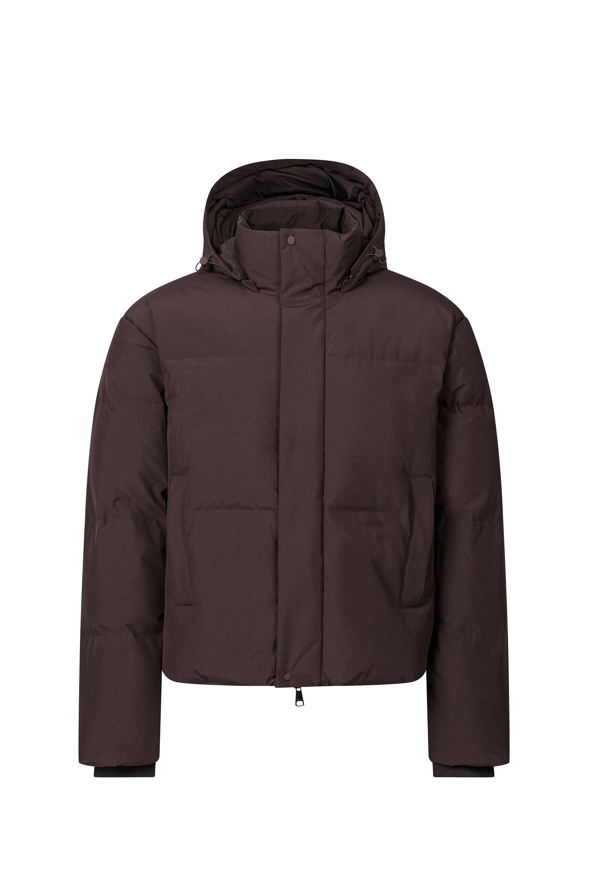 Nico Puffer Coat - Dark Brown Marl
