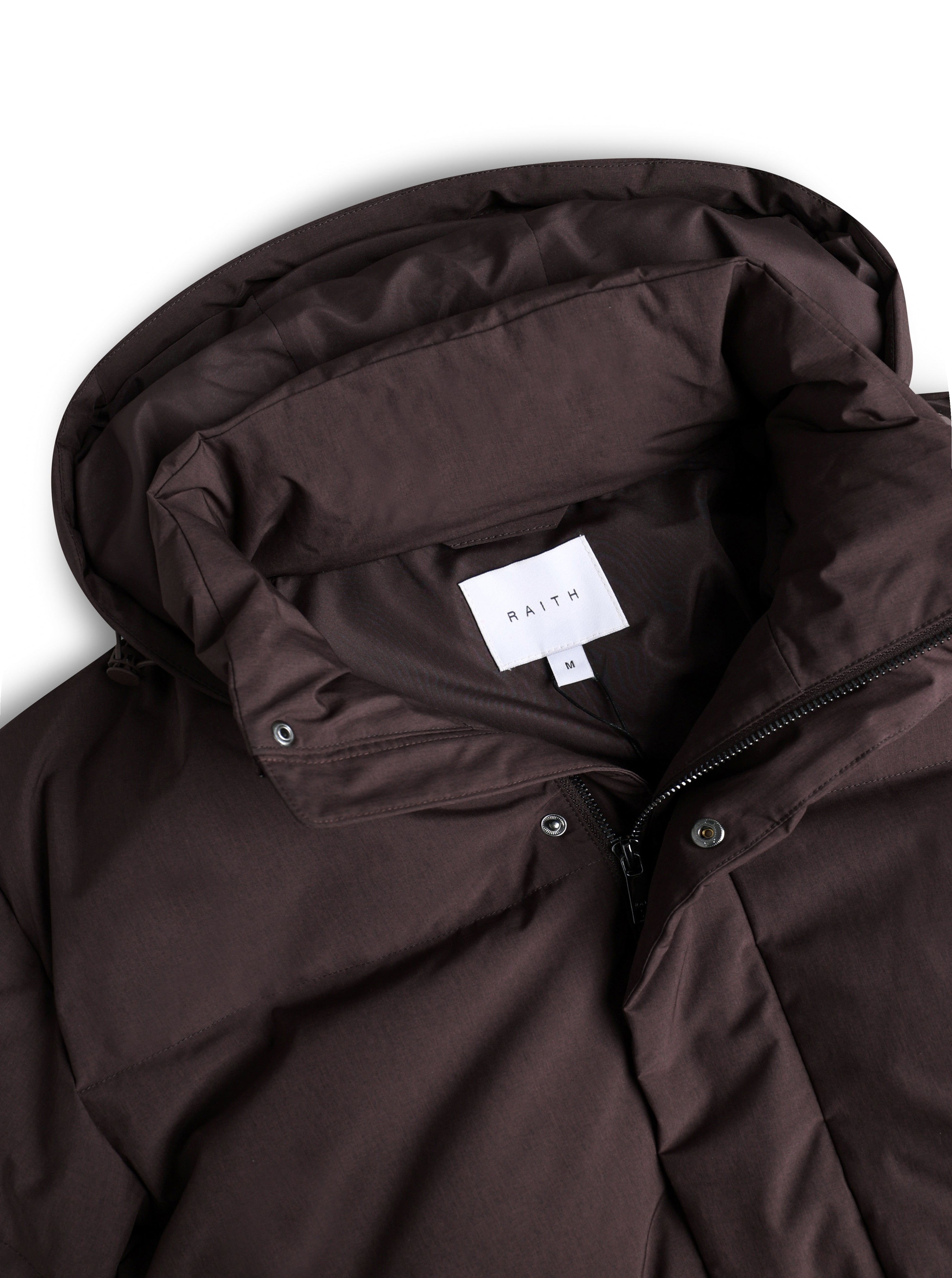 Nico Puffer Coat - Dark Brown Marl