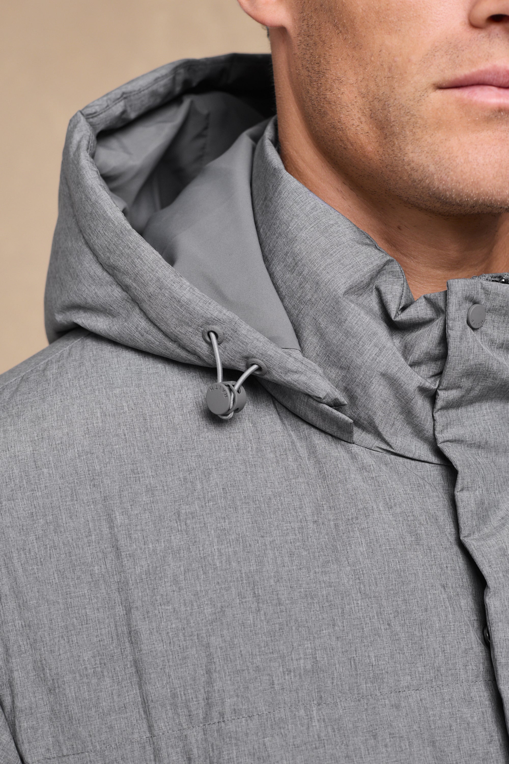 Nico Puffer Coat - Grey Marl