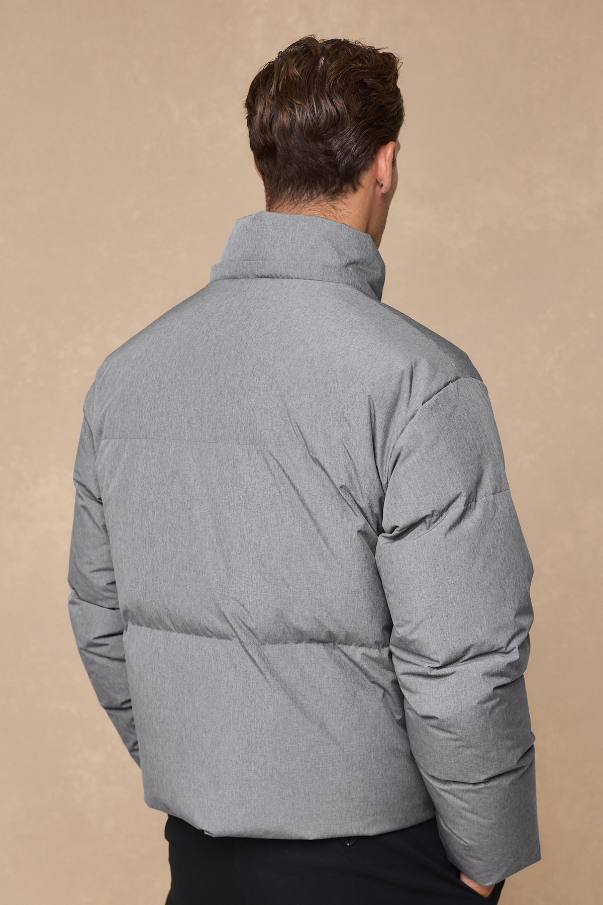 Nico Puffer Coat - Grey Marl