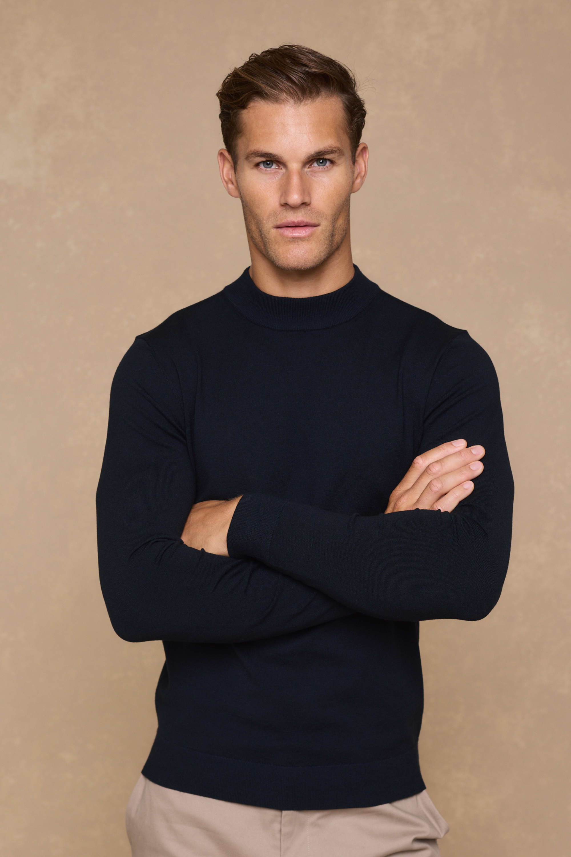Noah Lightweight Crew Neck Sweater - Navy