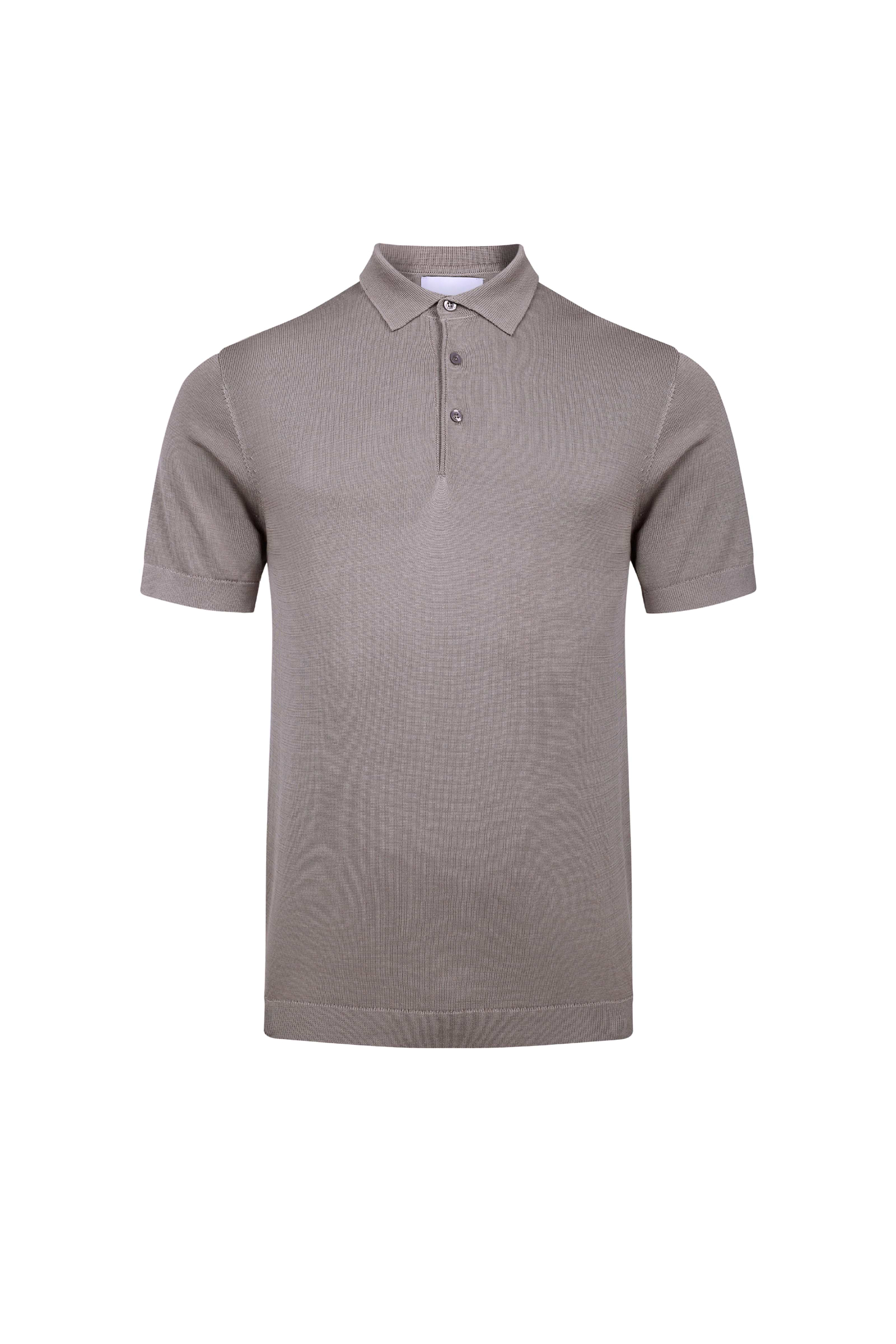Pablo Half Placket Short Sleeve Knitted Polo - Sand