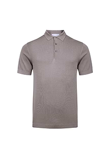 Pablo Half Placket Short Sleeve Knitted Polo - Sand