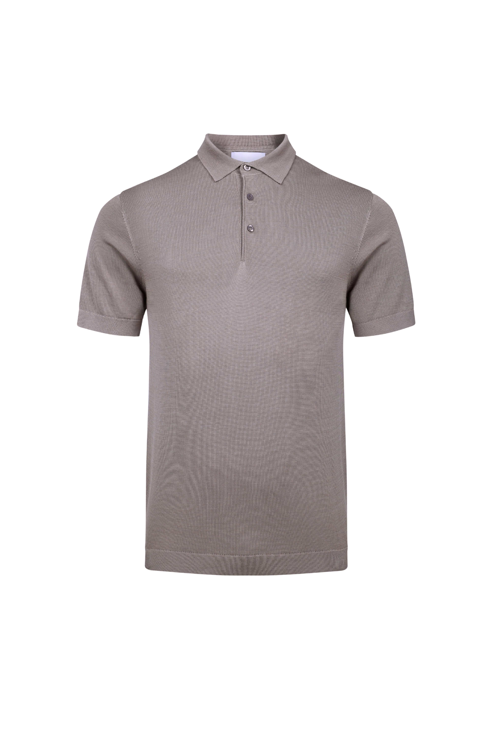 Pablo Half Placket Short Sleeve Knitted Polo - Sand