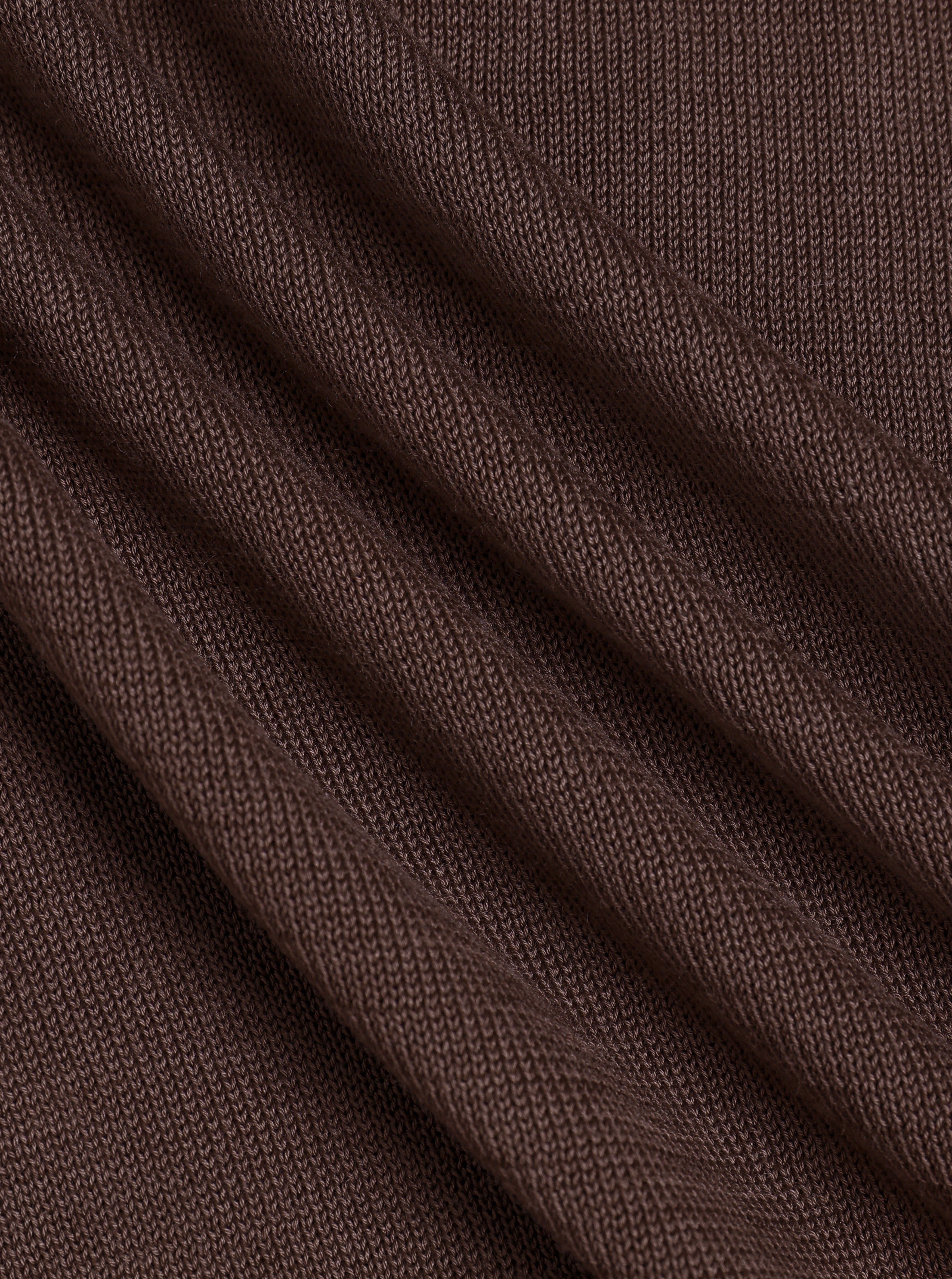 Pedro Button Through Short Sleeve Knitted Shirt - Brown