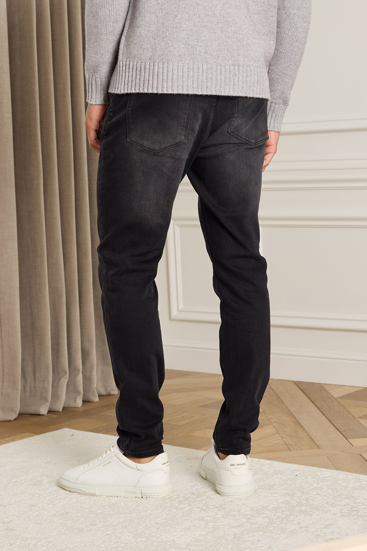Louis Tapered Straight Leg Stretch-Denim – Verwaschenes Schwarz