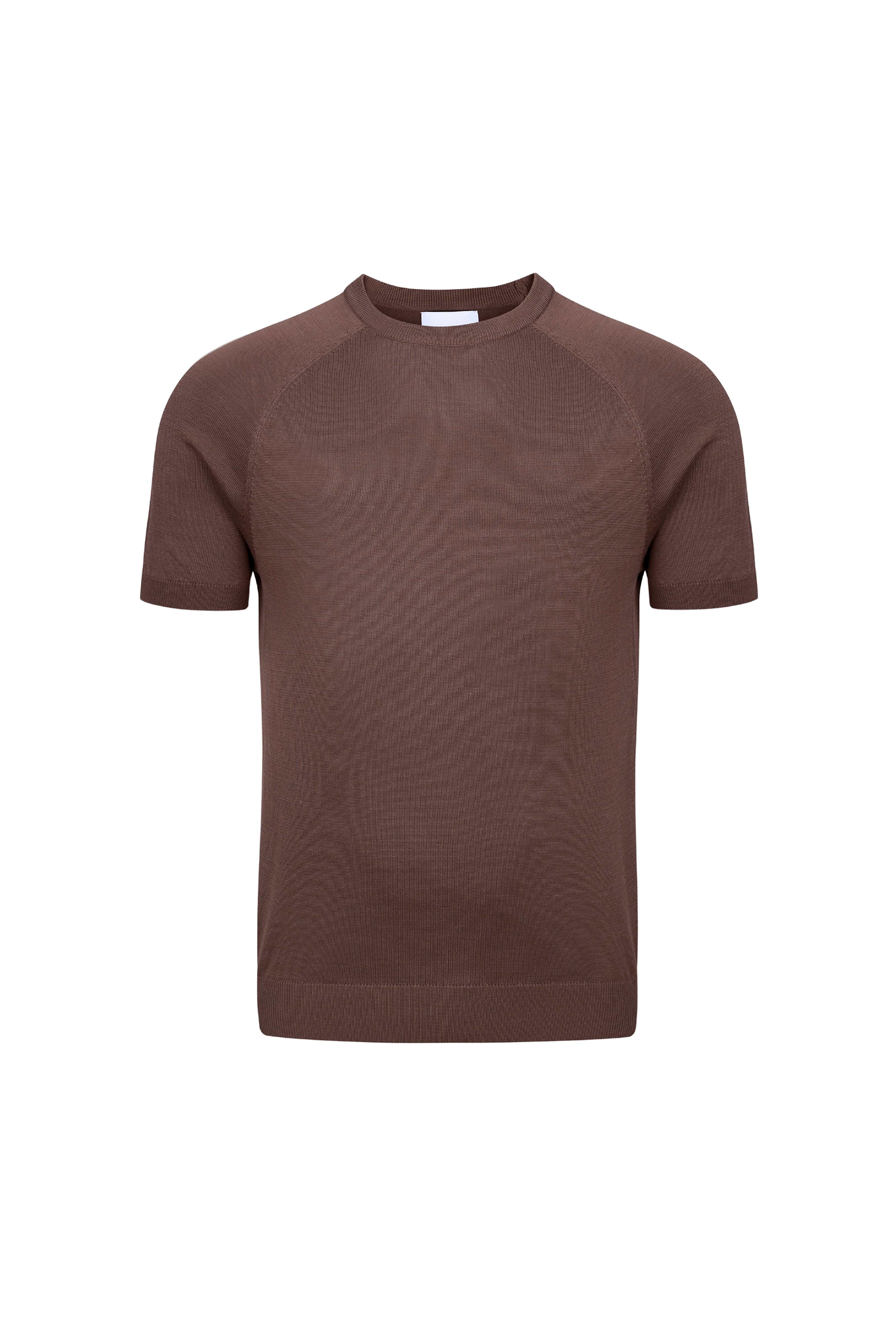 Riera Knit Crew Neck T-Shirt - Brown