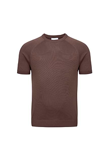 Riera Knit Crew Neck T-Shirt - Brown