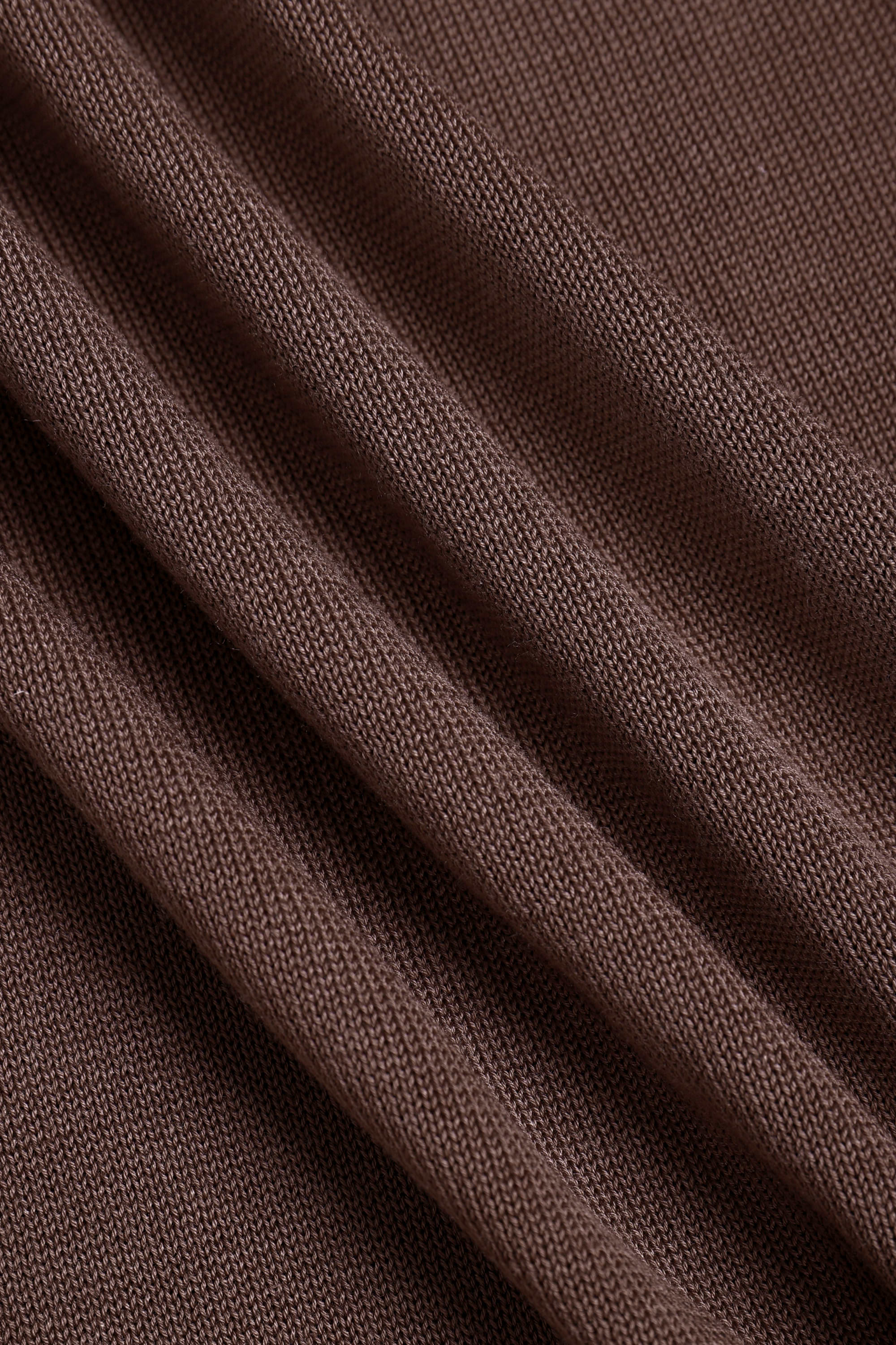Riera Knit Crew Neck T-Shirt - Brown