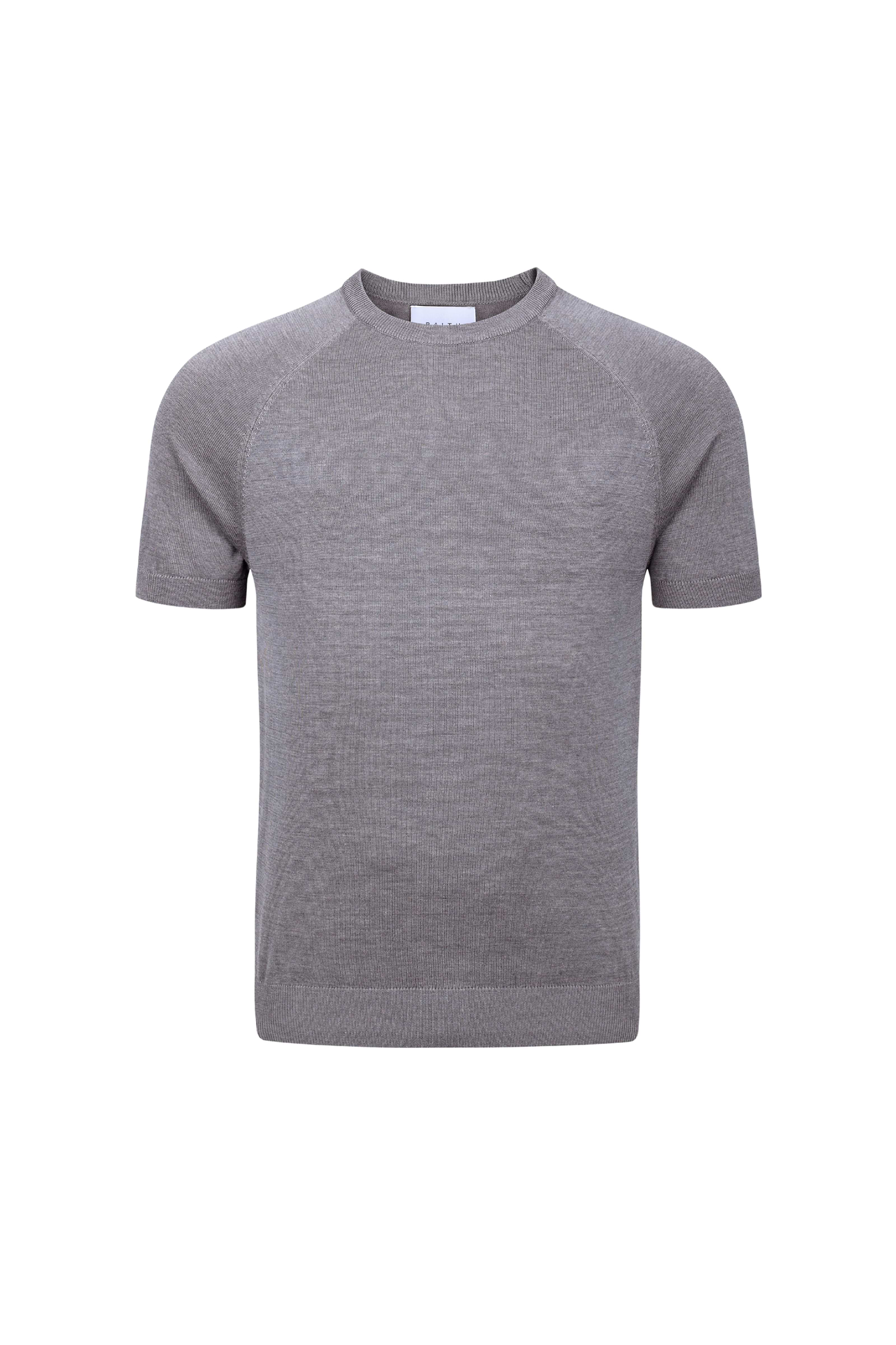 Riera Knit Crew Neck T-Shirt - Grey Marl