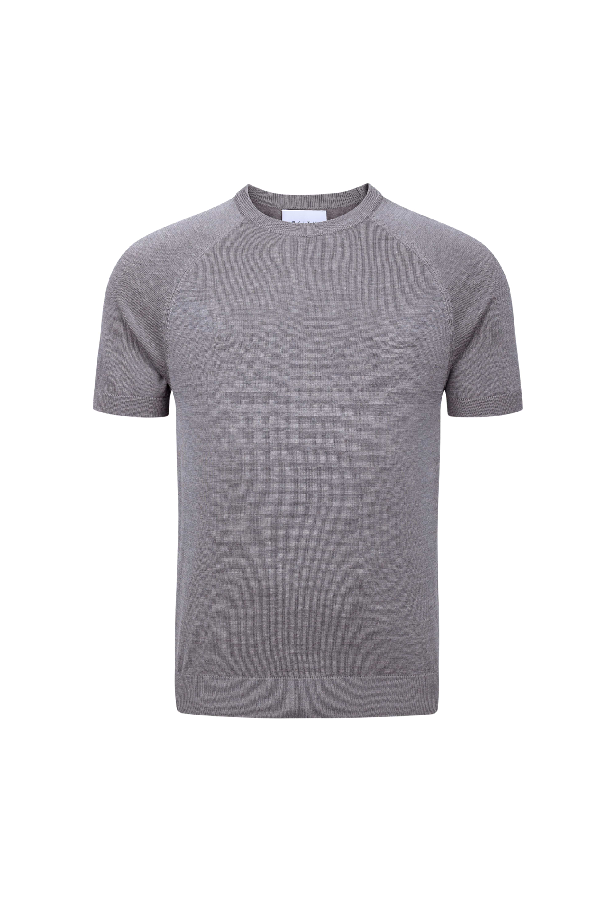 Riera Knit Crew Neck T-Shirt - Grey Marl