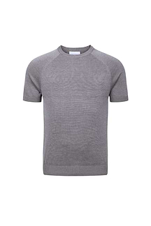 Riera Knit Crew Neck T-Shirt - Grey Marl