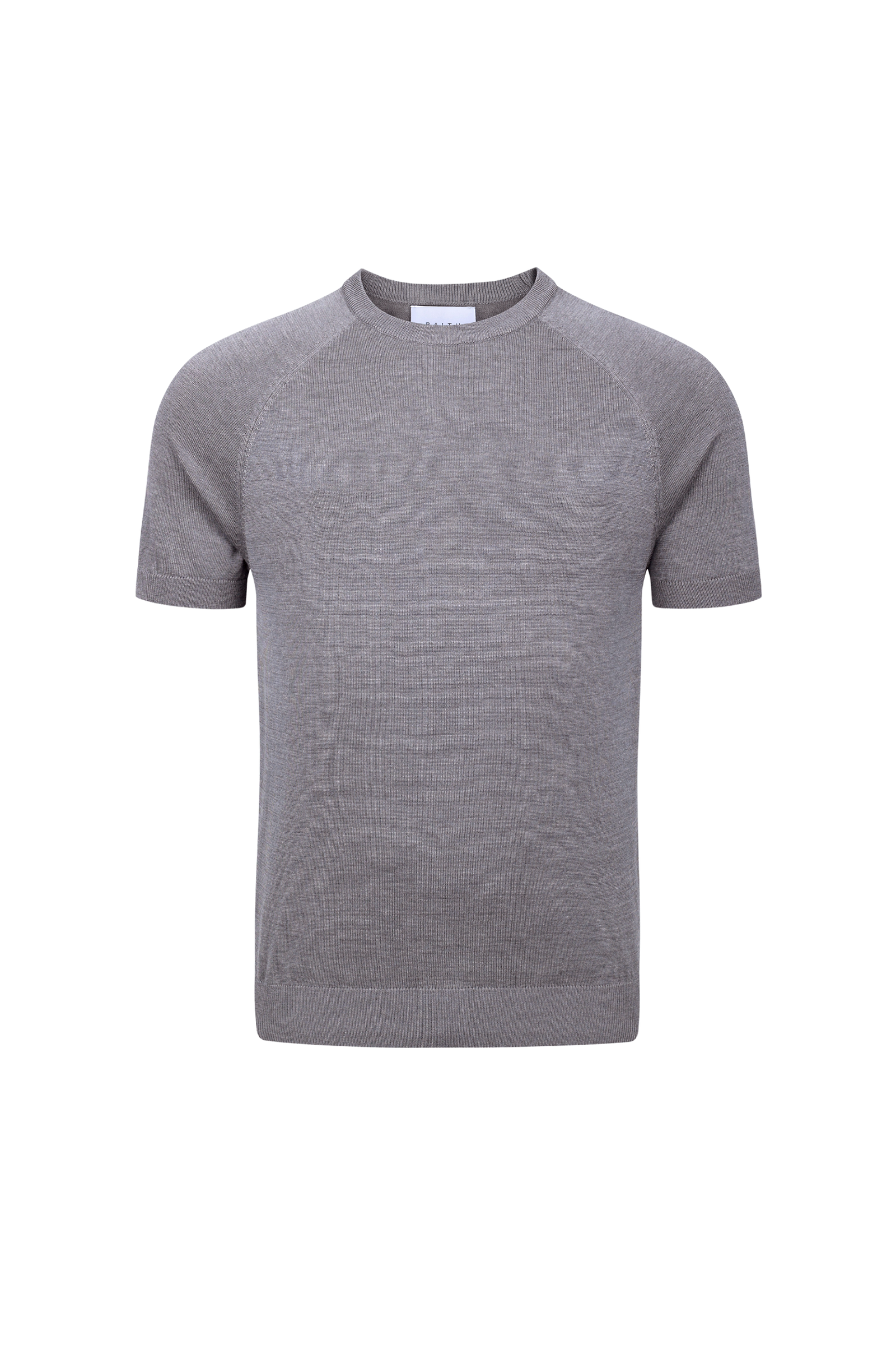 Riera Knit Crew Neck T-Shirt - Grey Marl
