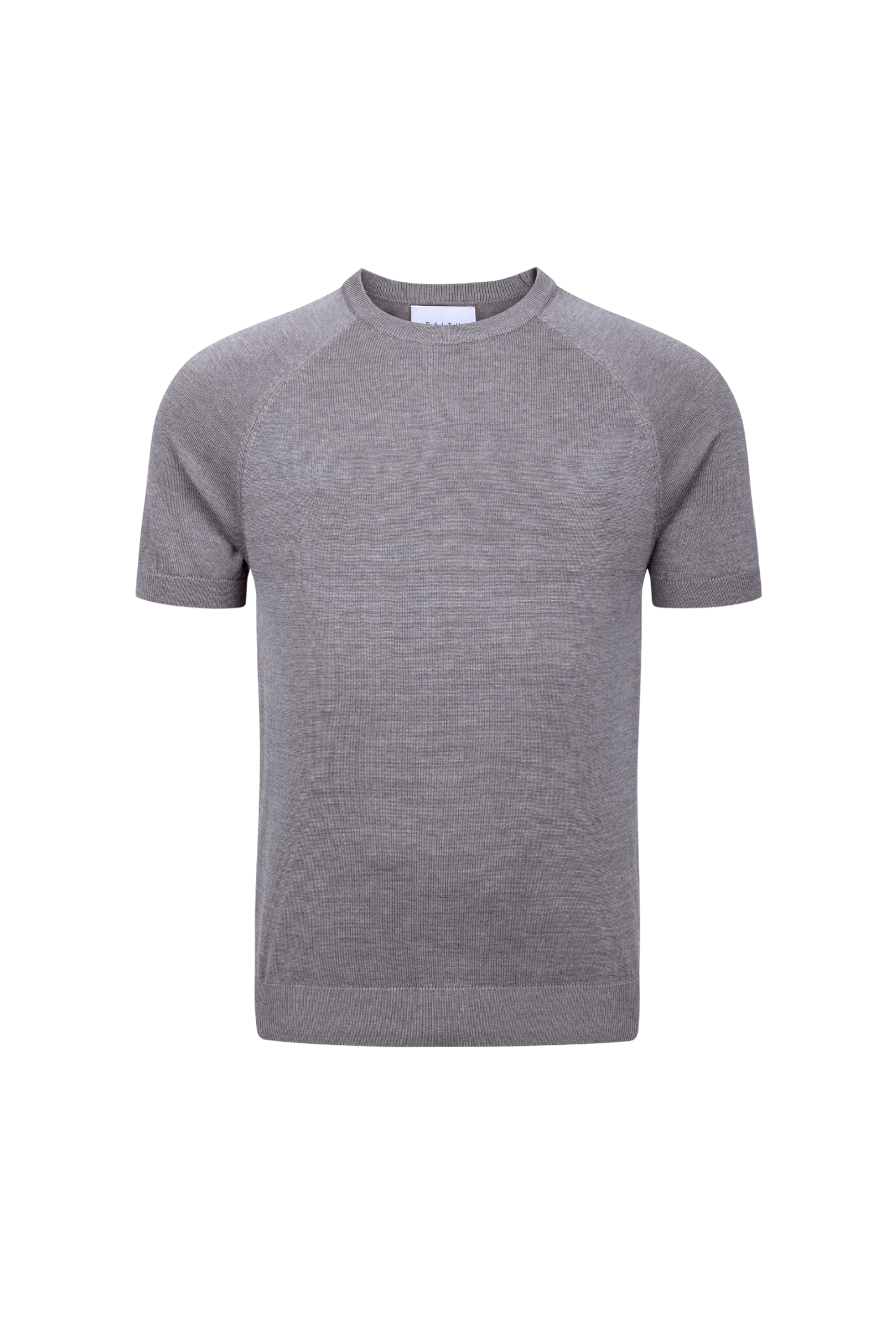 Riera Knit Crew Neck T-Shirt - Grey Marl