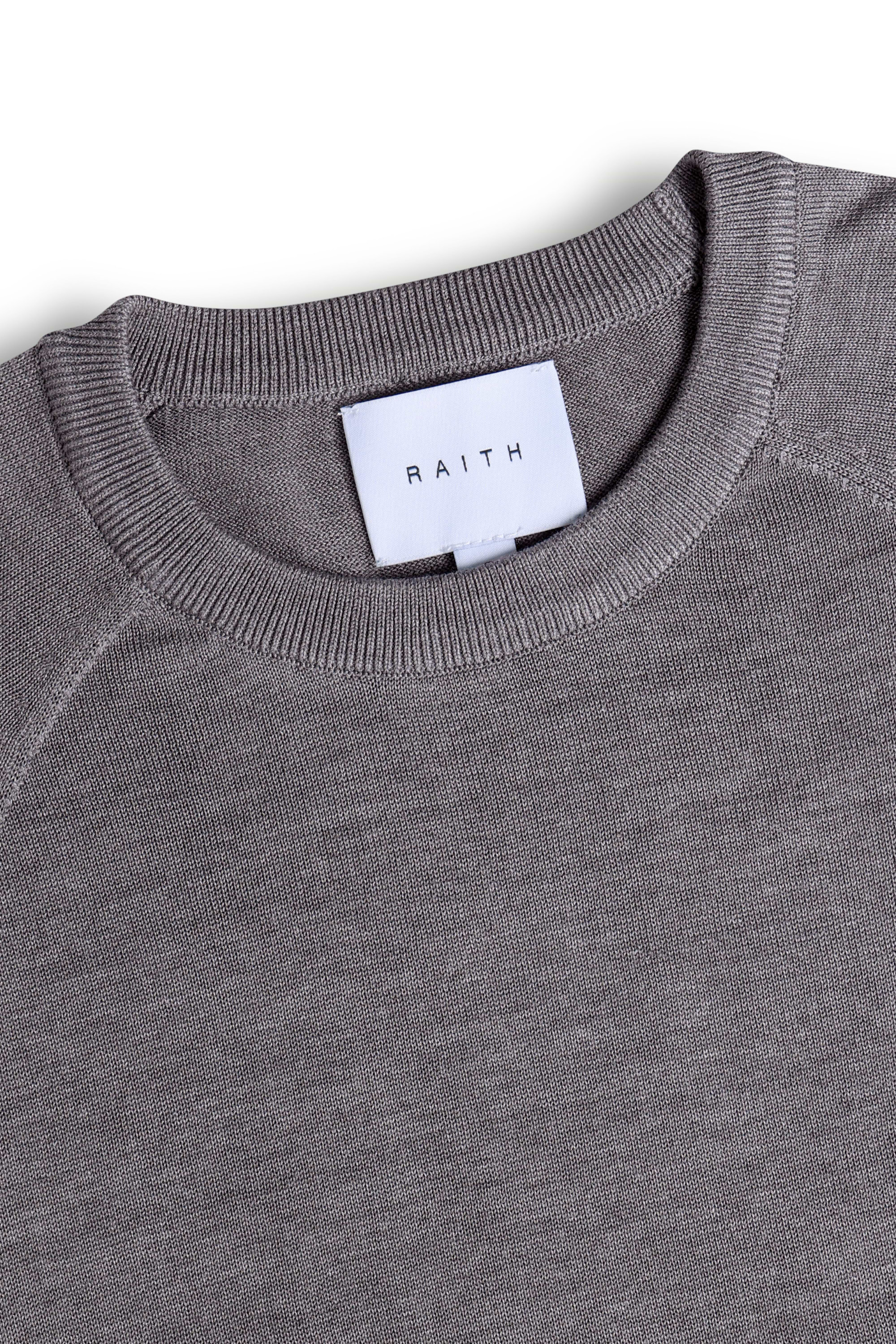 Riera Knit Crew Neck T-Shirt - Grey Marl