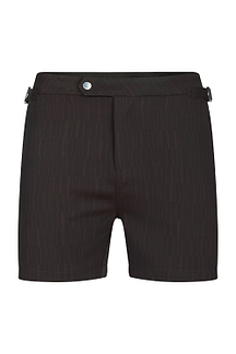Silas Tailored Swim Short With Adjusters - Brown/Light Brown