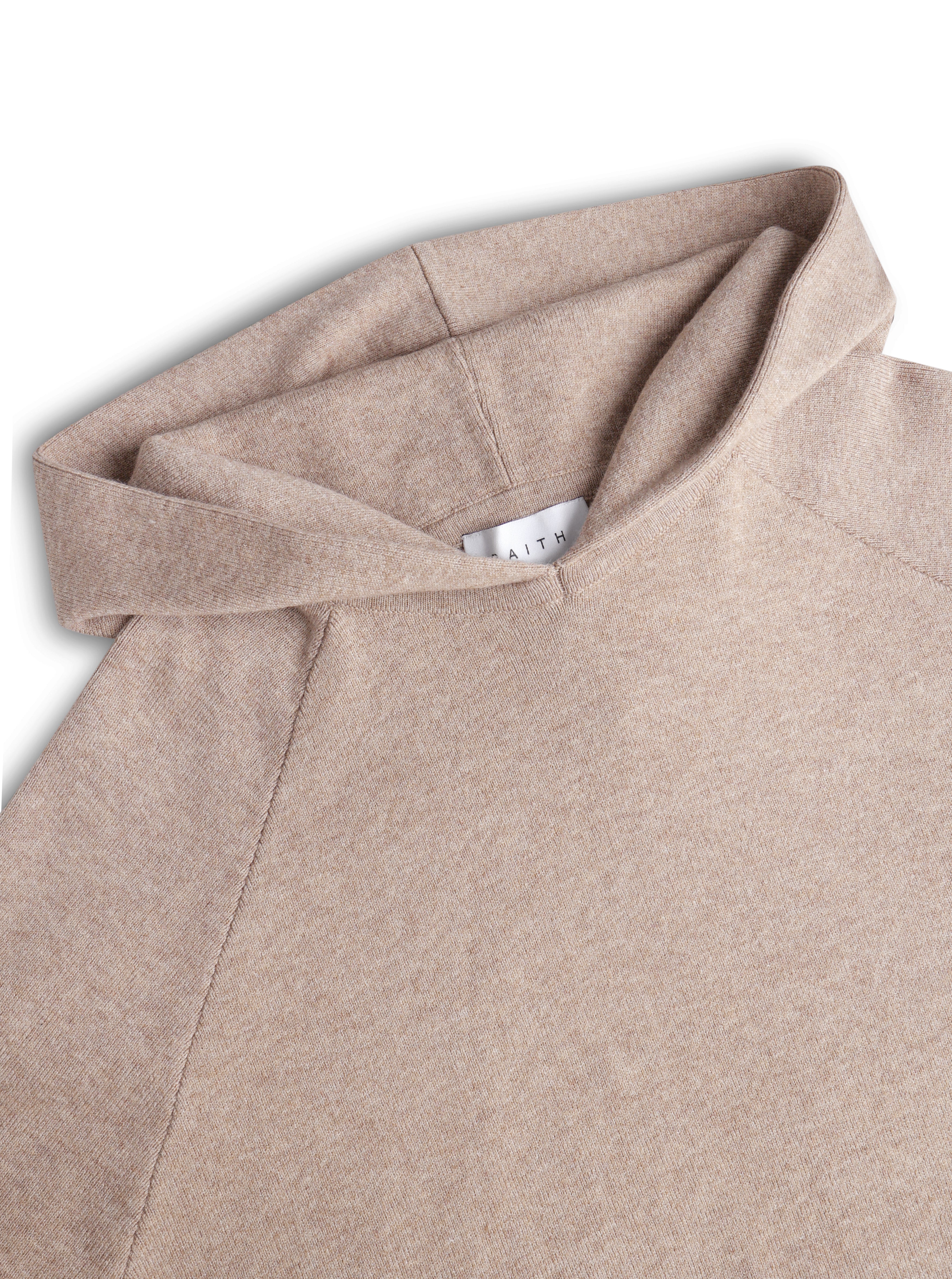 Theo Strick-Hoodie - Biscuit Beige