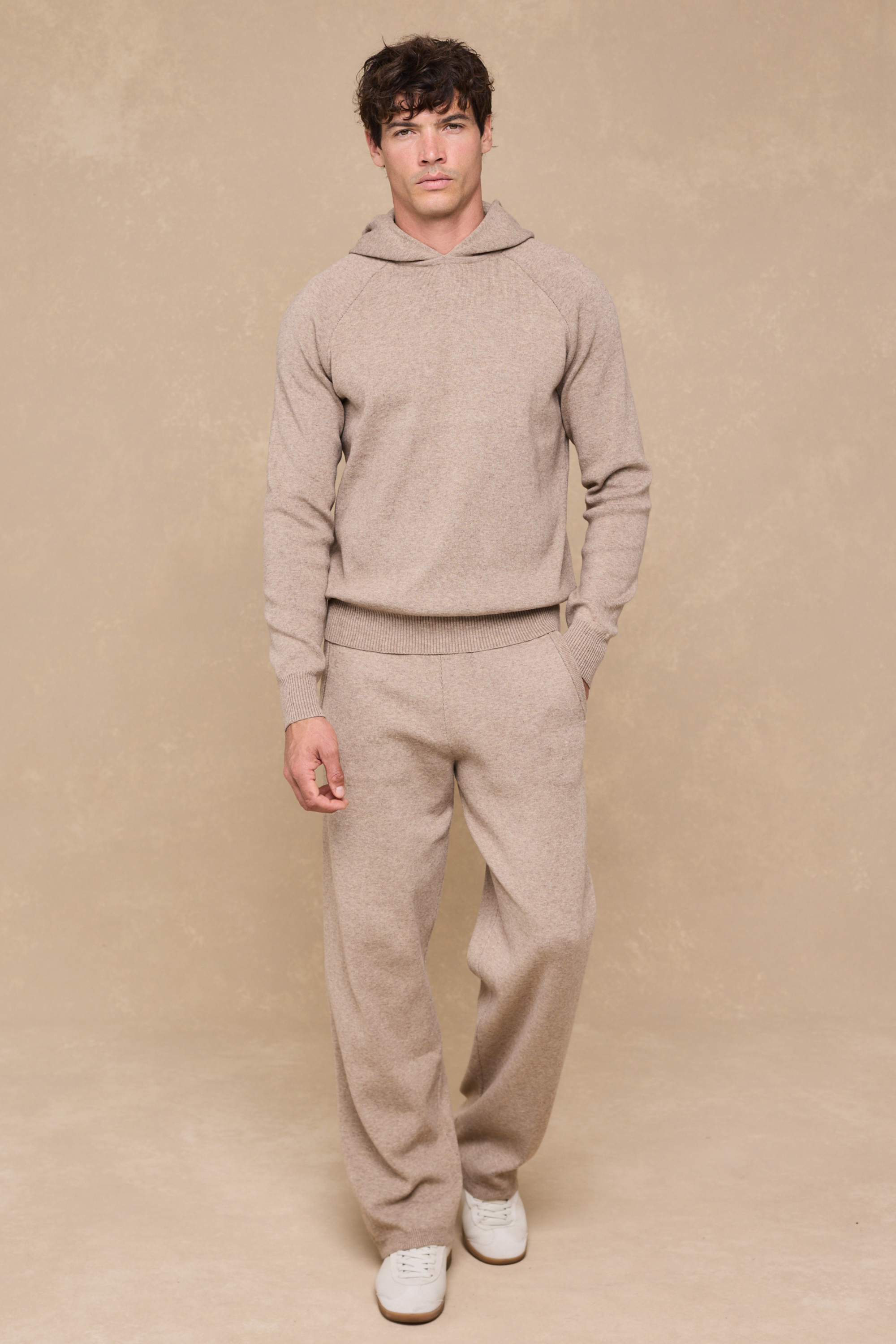 Theo Knitted Trouser - Biscuit