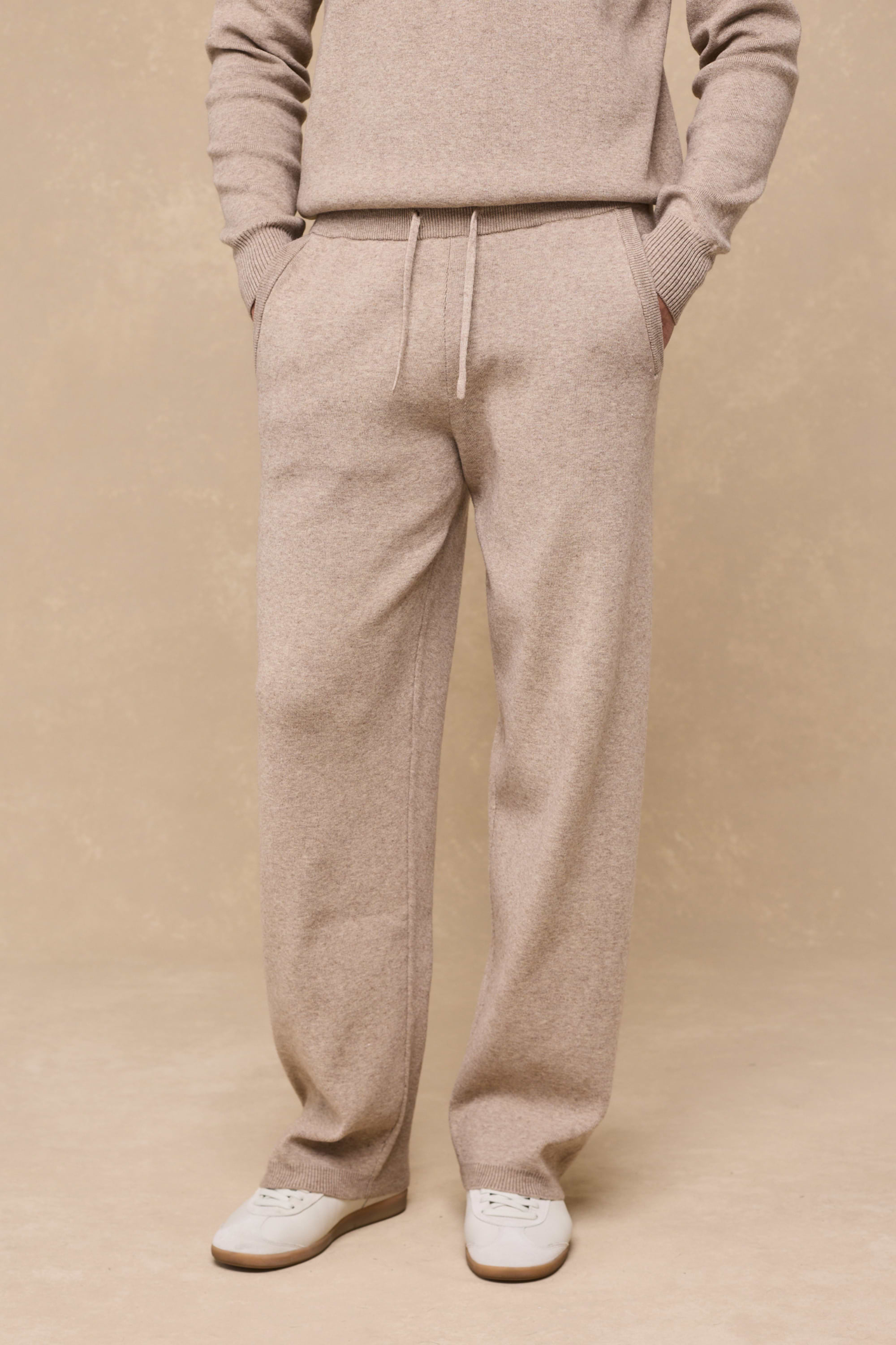 Theo Knitted Trouser - Biscuit