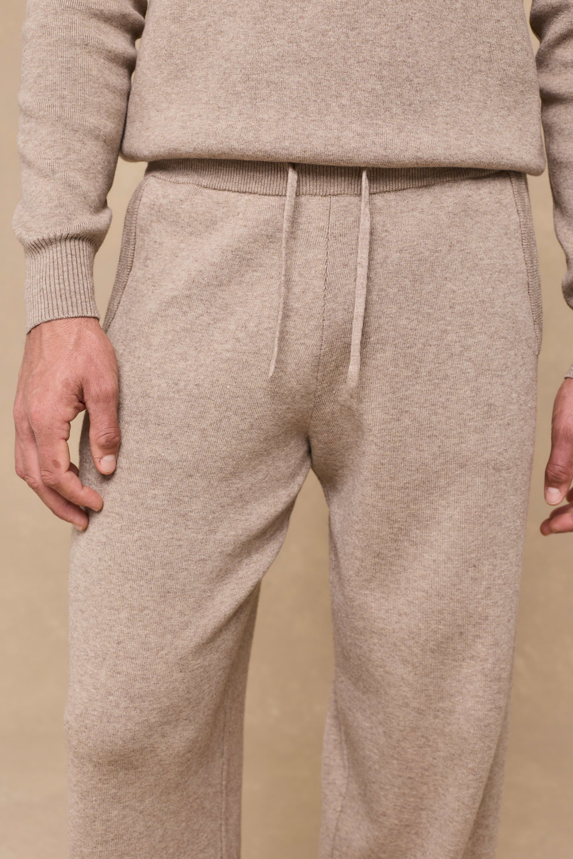Theo Knitted Trouser - Biscuit