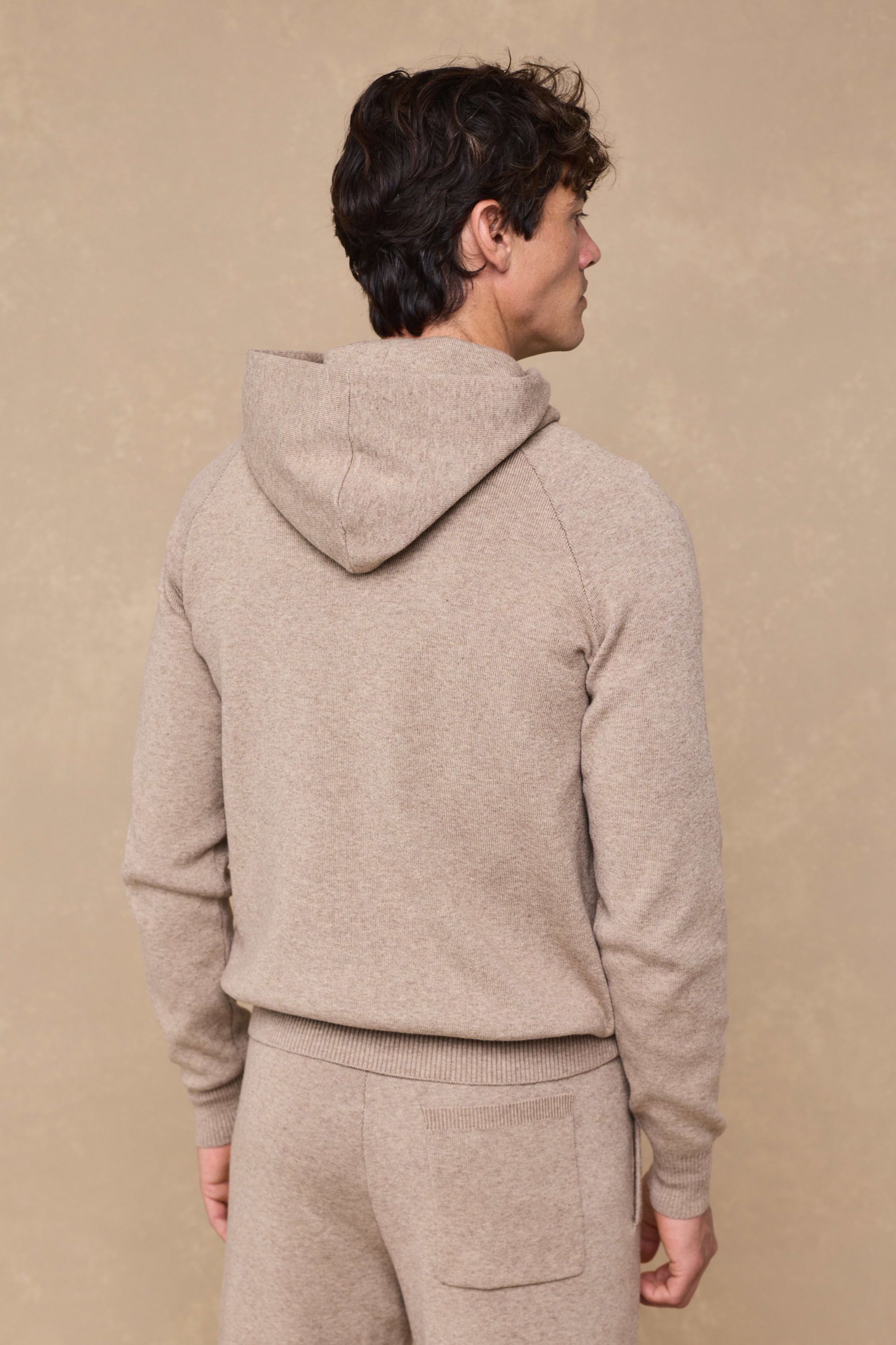 Theo Strick-Hoodie - Biscuit Beige