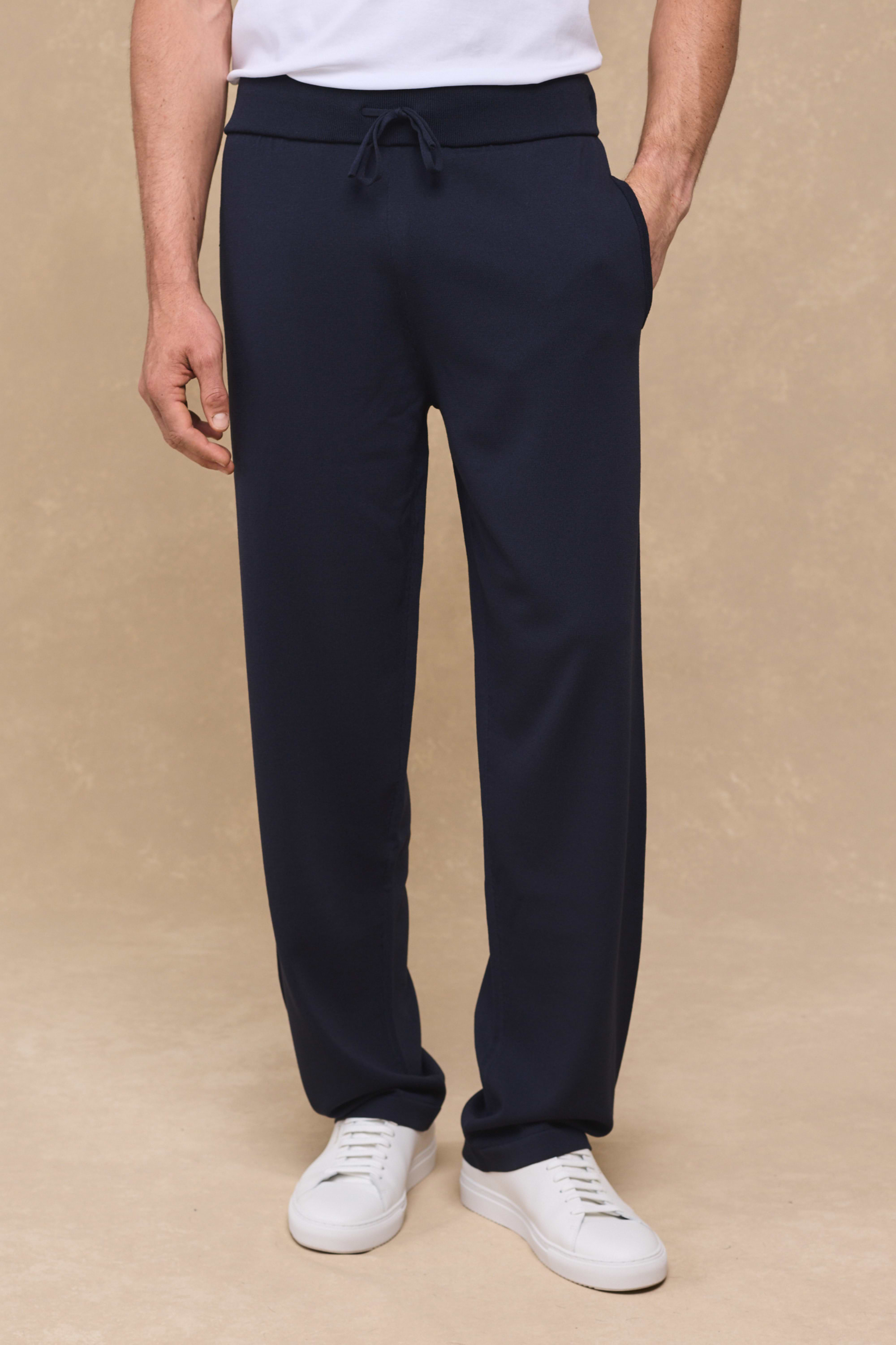 Viggo Jersey Knit Trouser - Navy