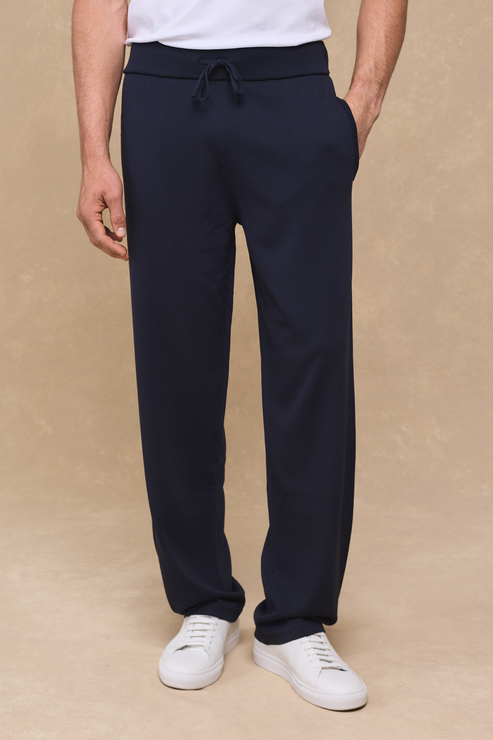 Viggo Jersey Knit Trouser - Navy