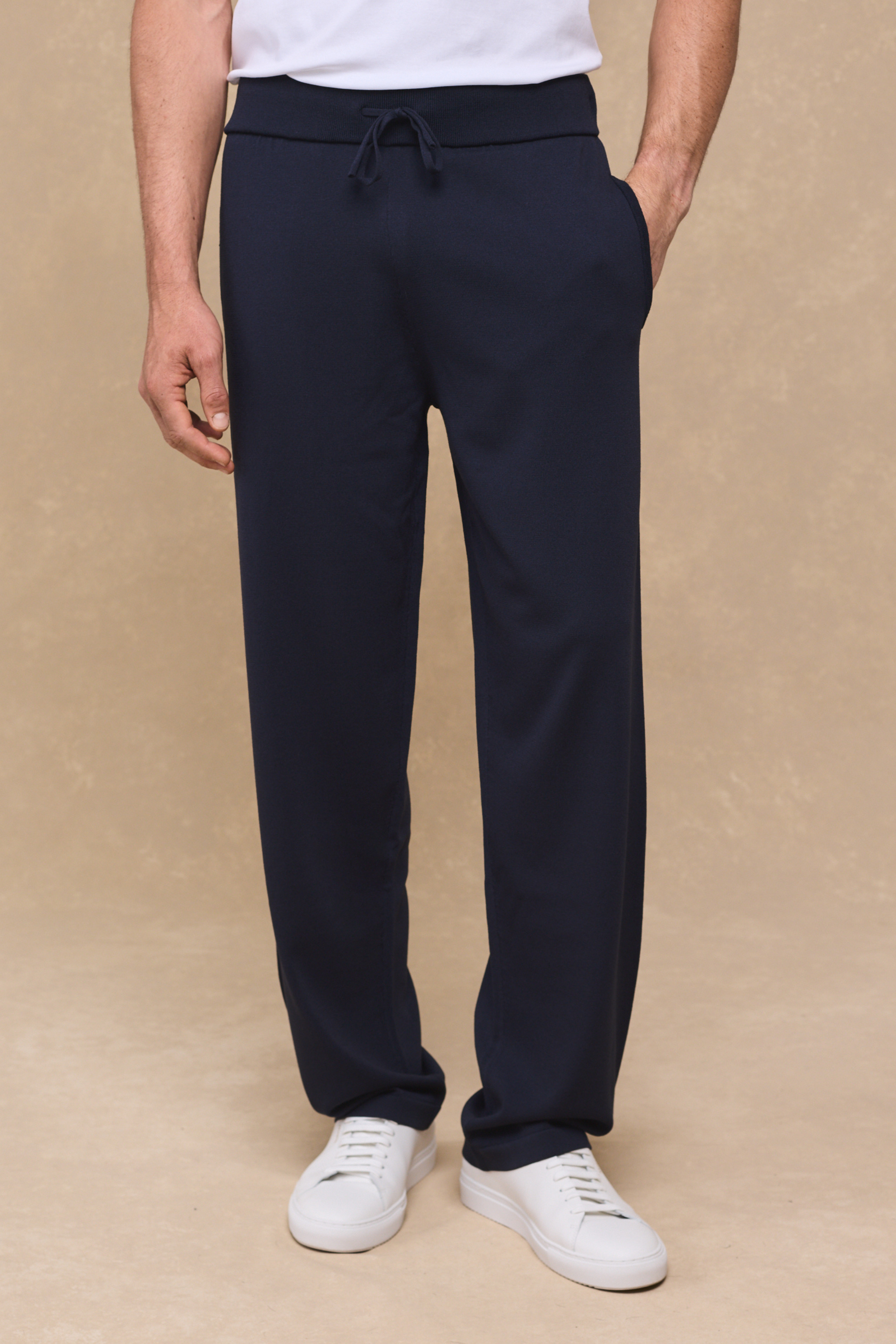 Viggo Jersey Knit Trouser - Navy