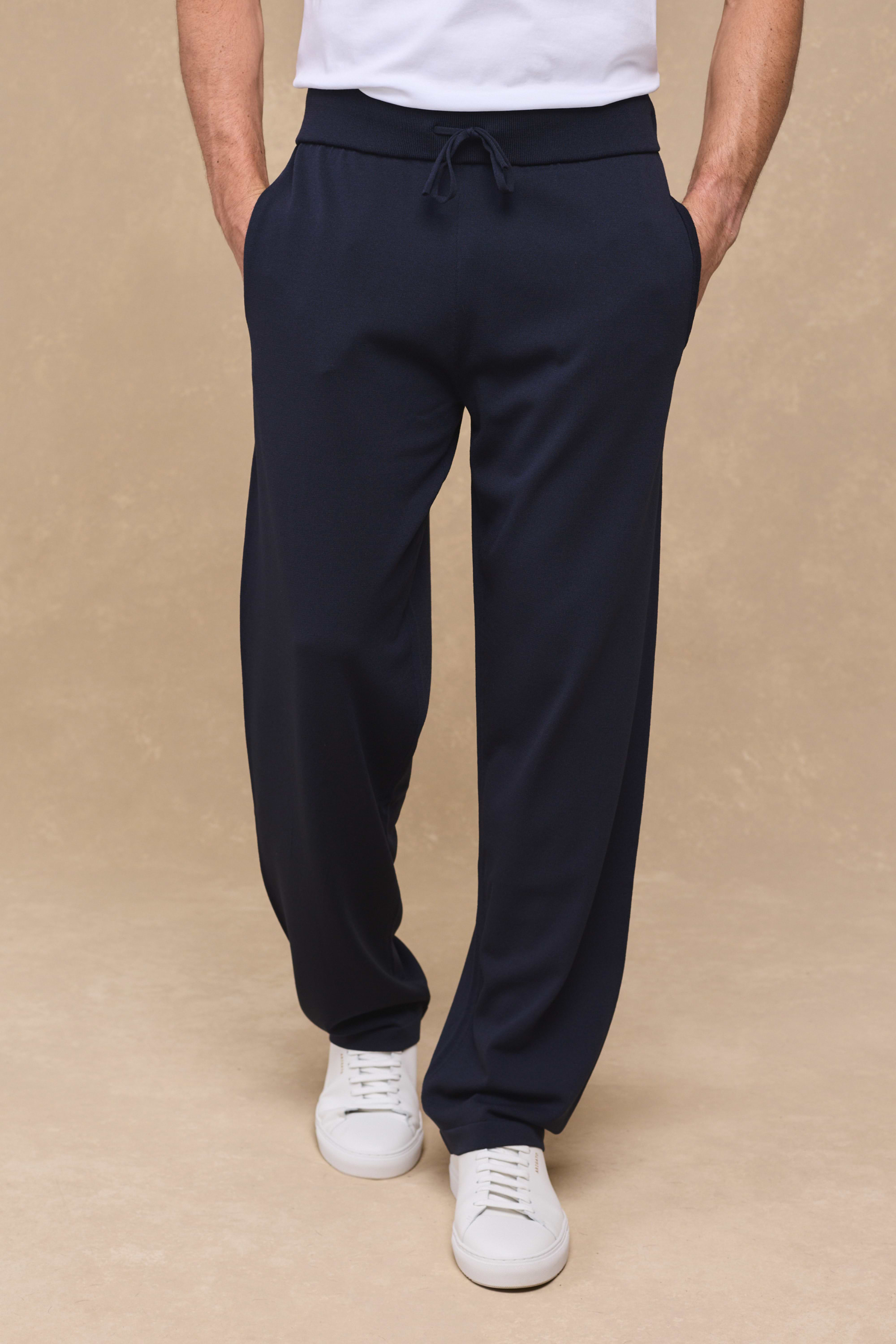 Viggo Jersey Knit Trouser - Navy